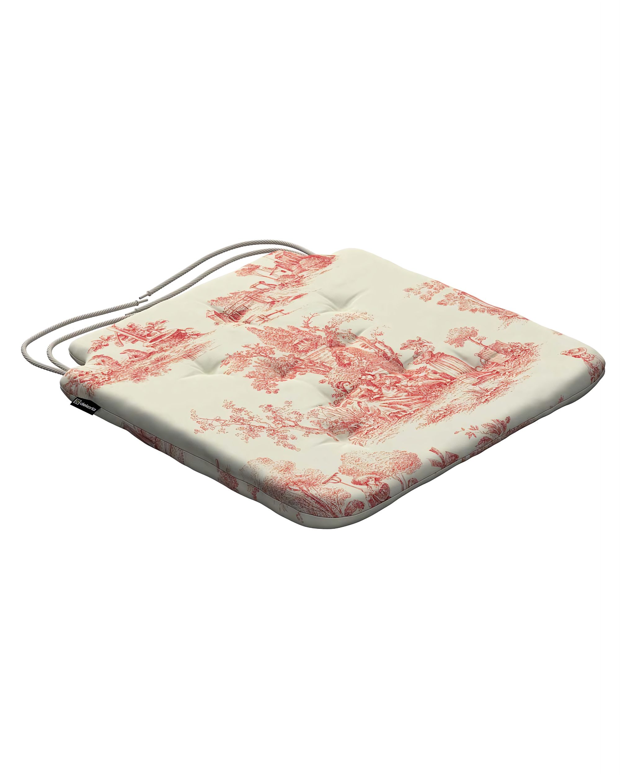 Oleg seat pad colour red fabric patterned (hover)