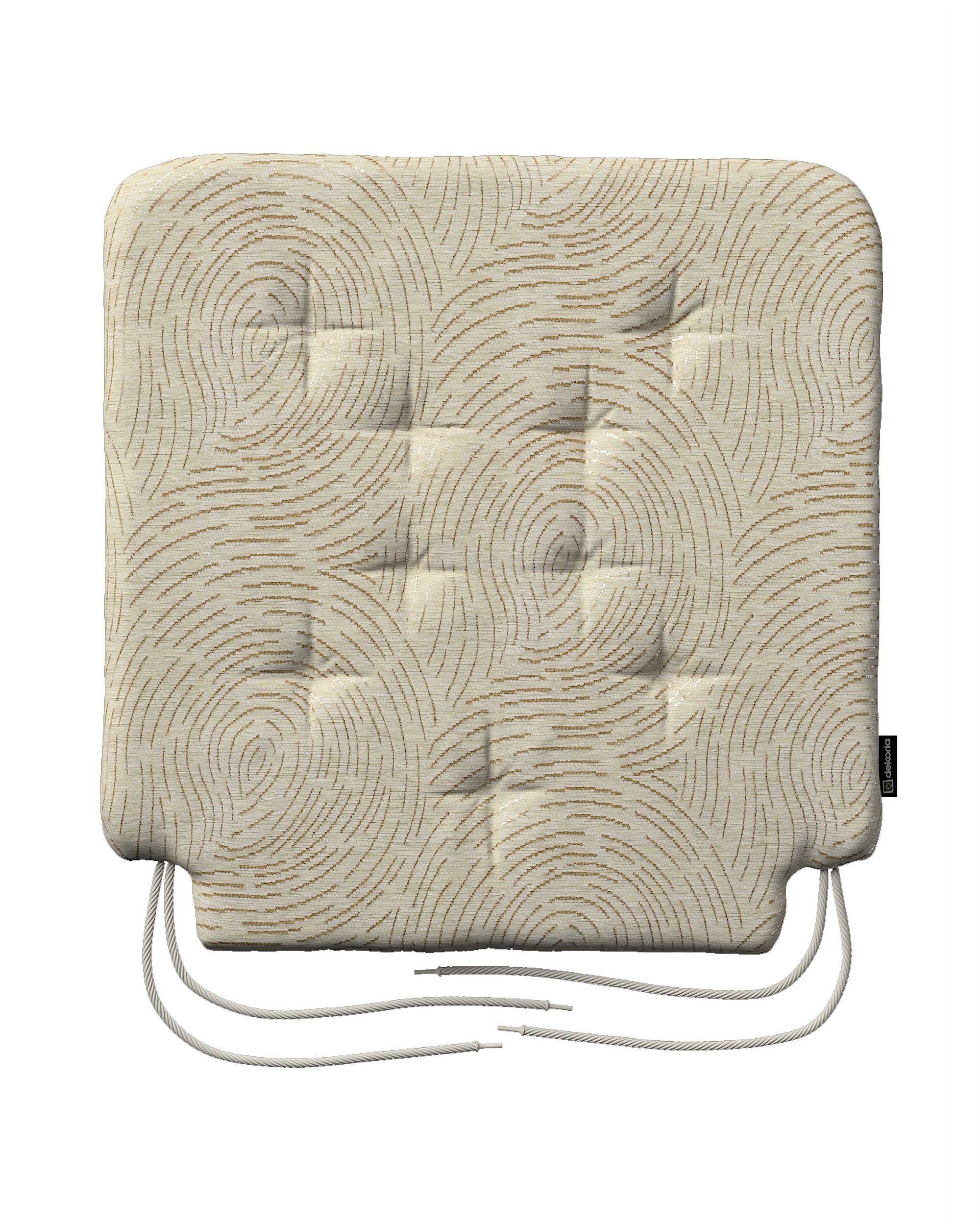 Oleg seat pad colour beige fabric gloss, structured, patterned