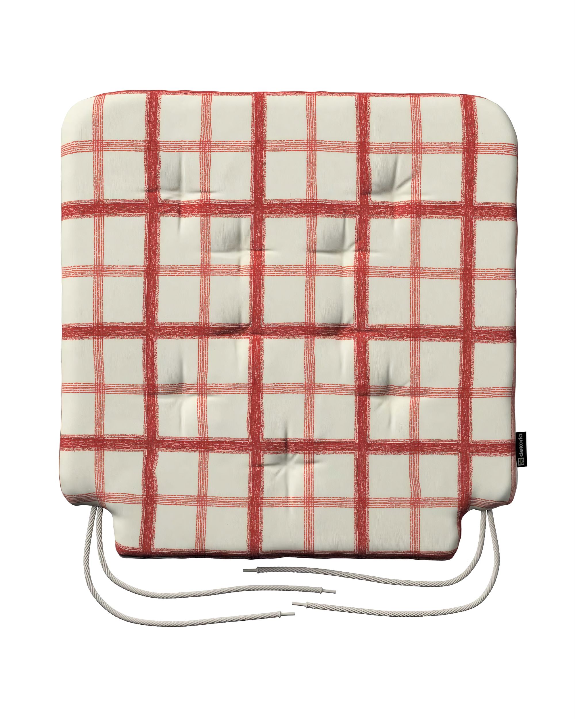 Oleg seat pad colour red fabric patterned