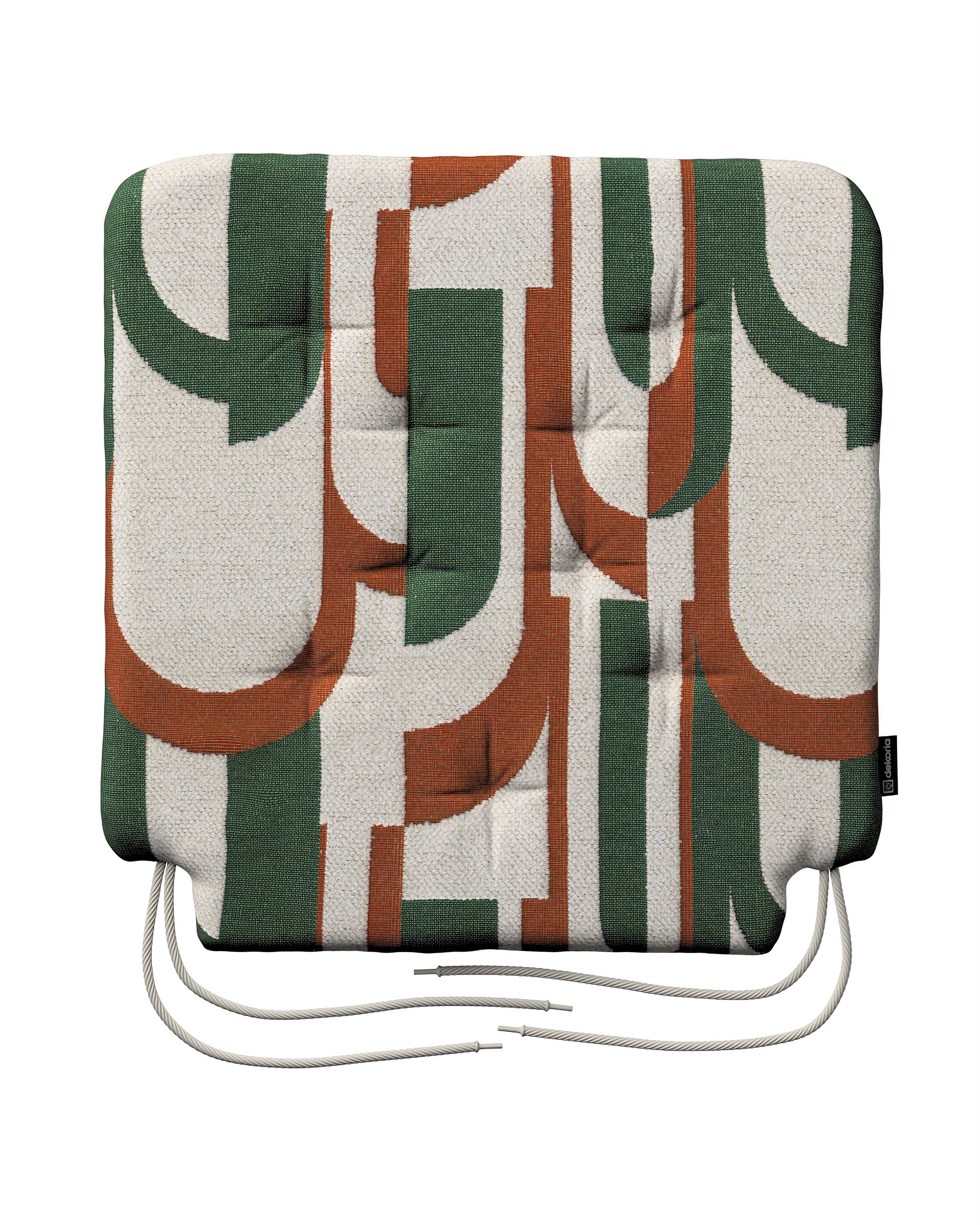 Oleg seat pad colour green fabric structured, patterned (hover)