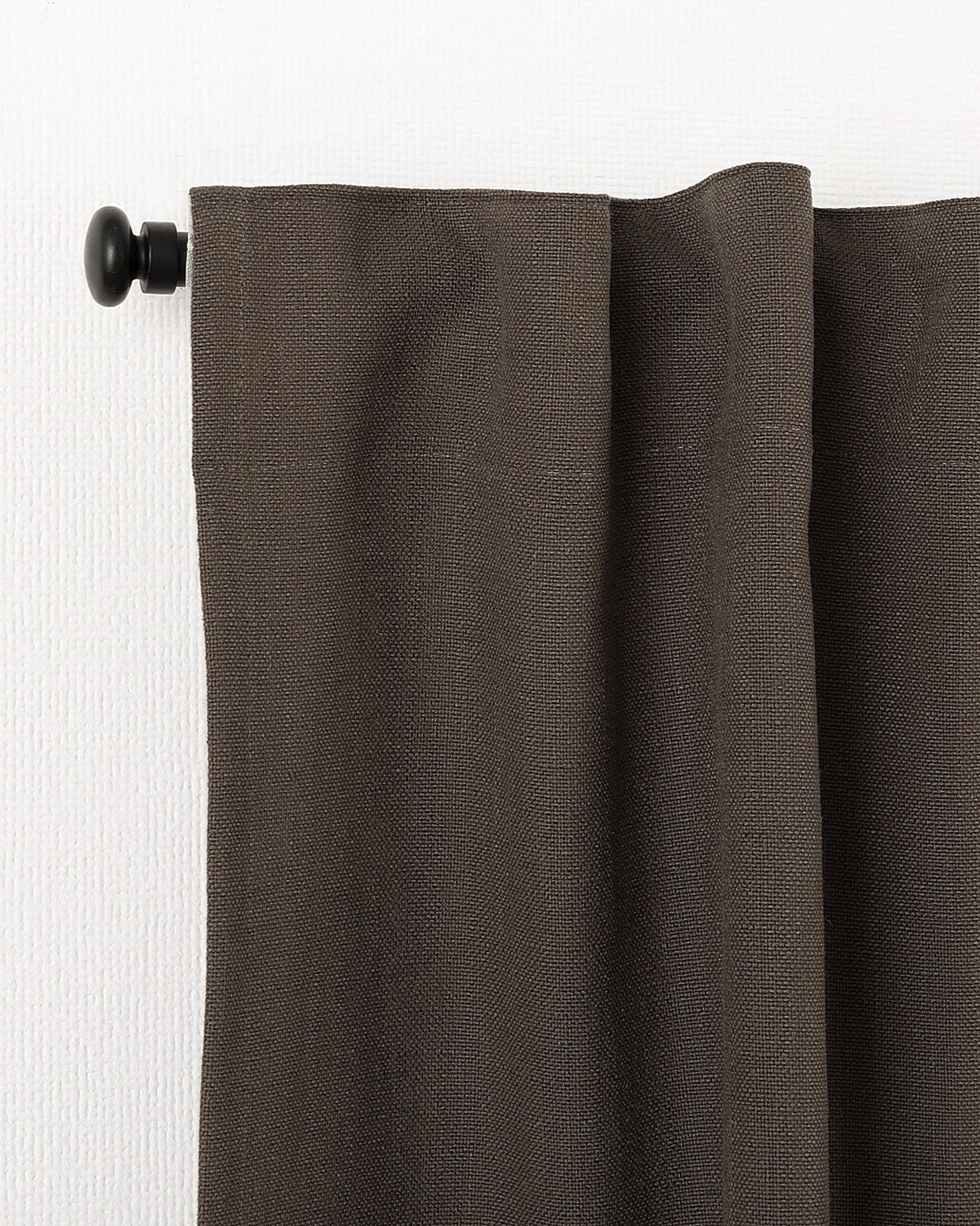 Ready made curtains on crease tape 140x280cm dark brown (hover)