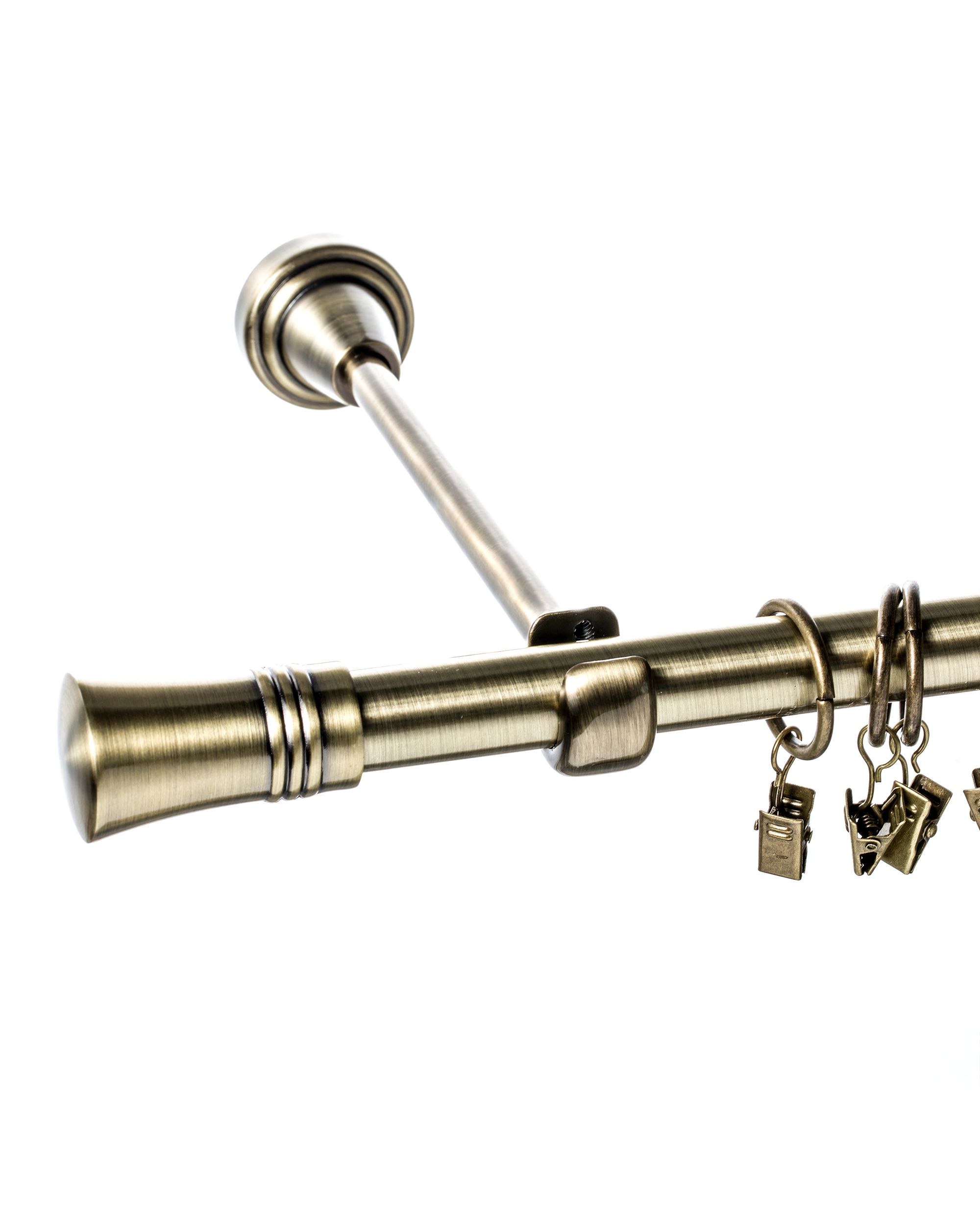 Alex single curtain rod, antique gold, 200 cm