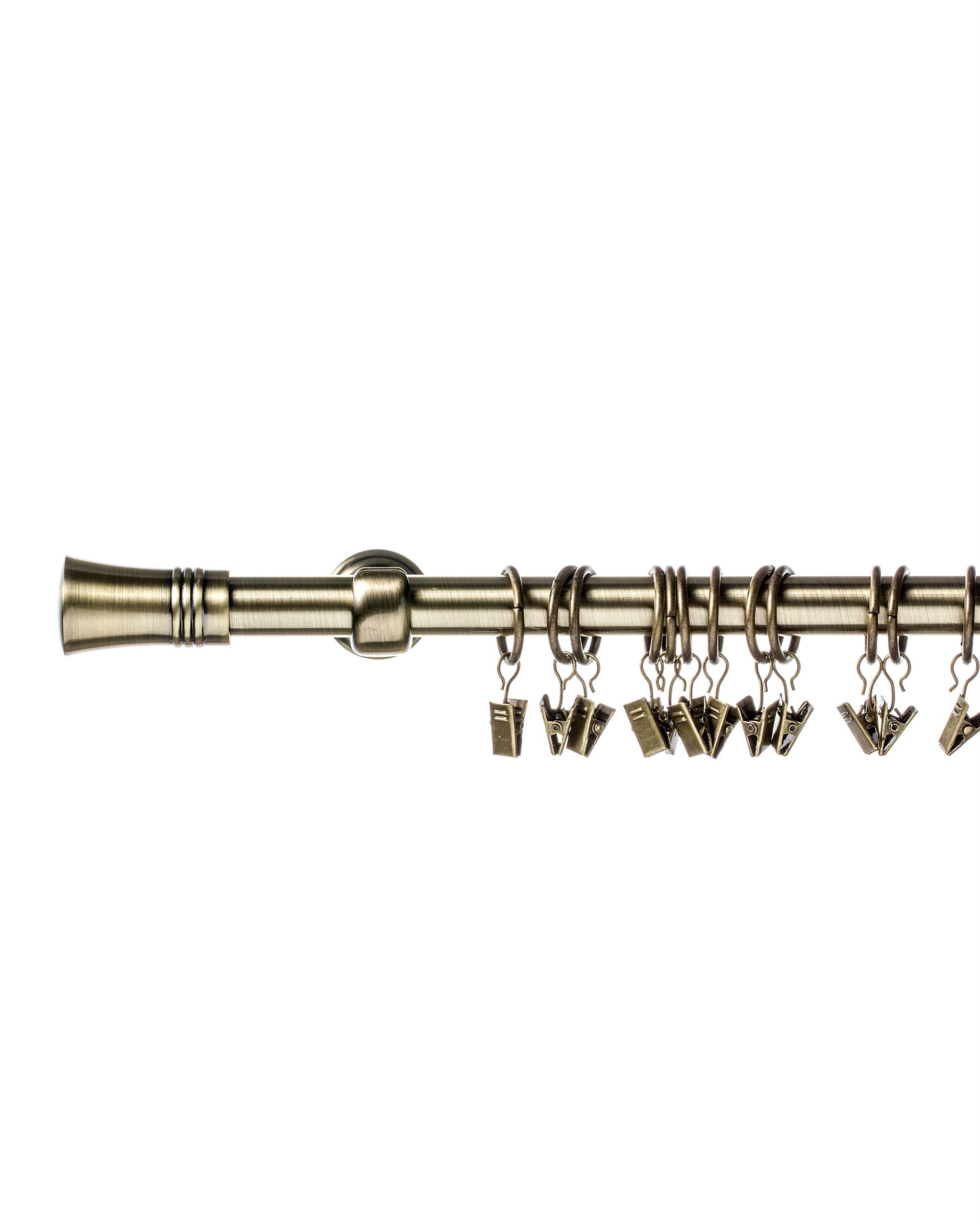 Alex single curtain rod, antique gold, 200 cm (hover)