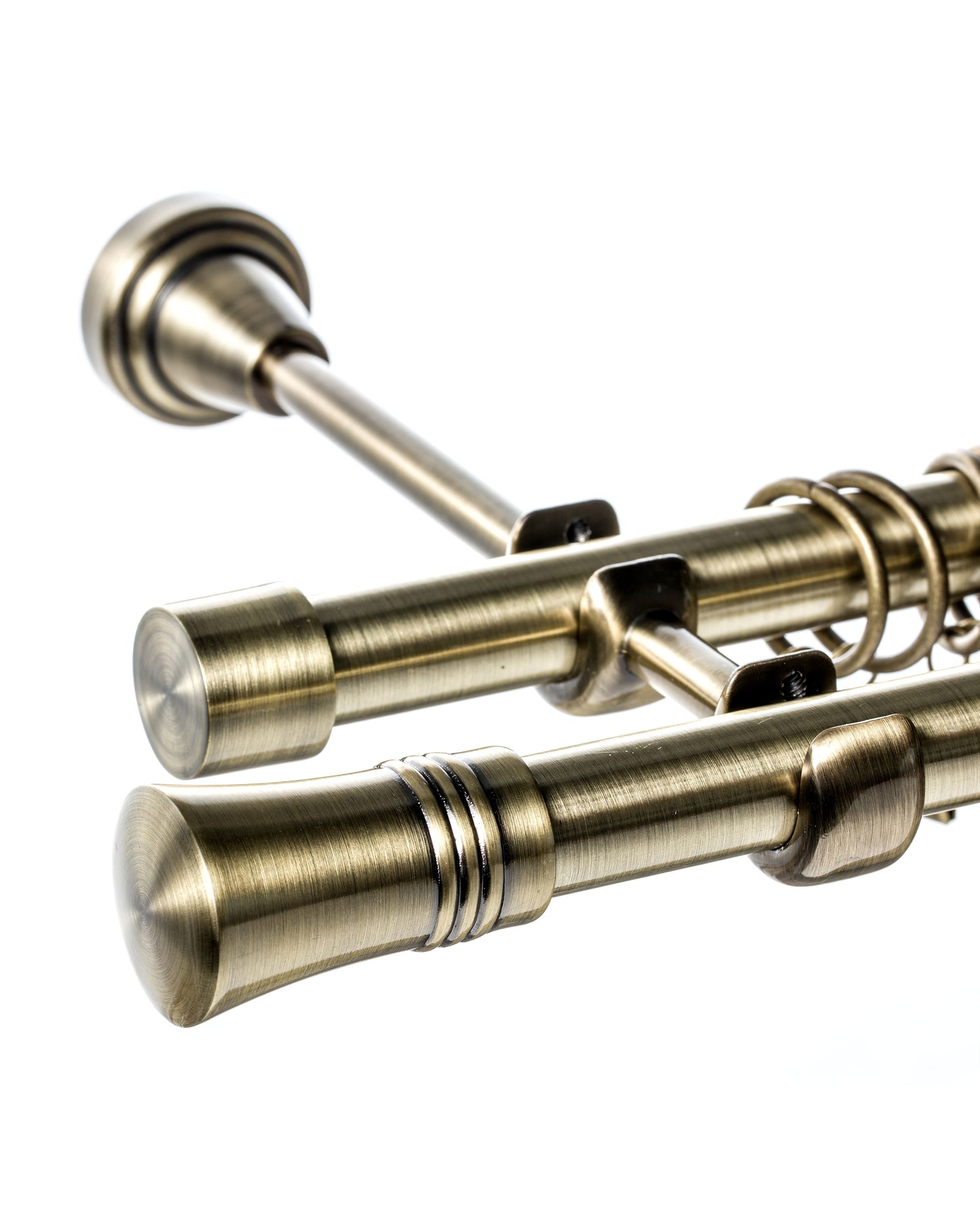 Double curtain rod Alex antique gold 160 cm
