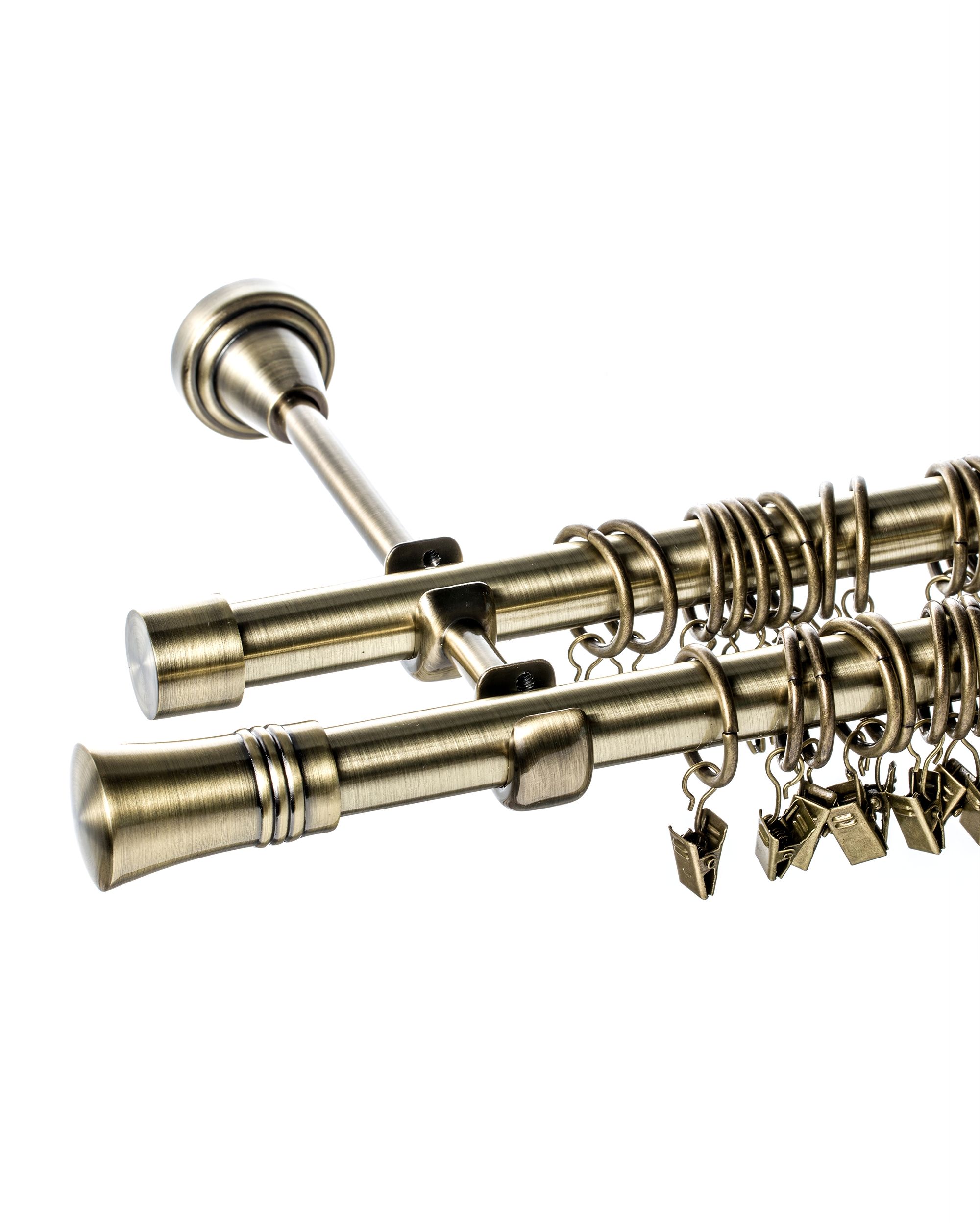 Double curtain rod Alex antique gold 200 cm (hover)