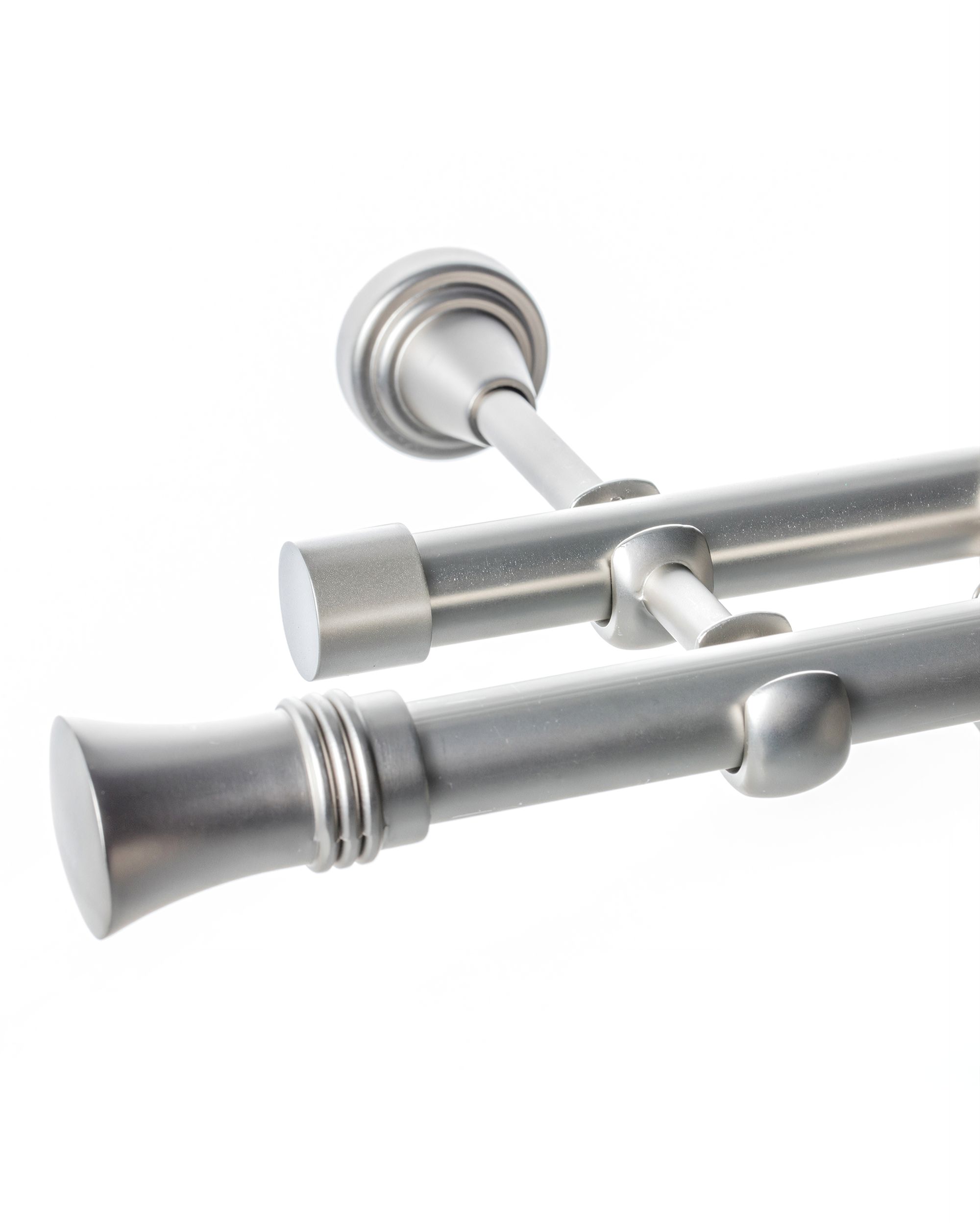 Double curtain rod Alex chrome matt 160 cm