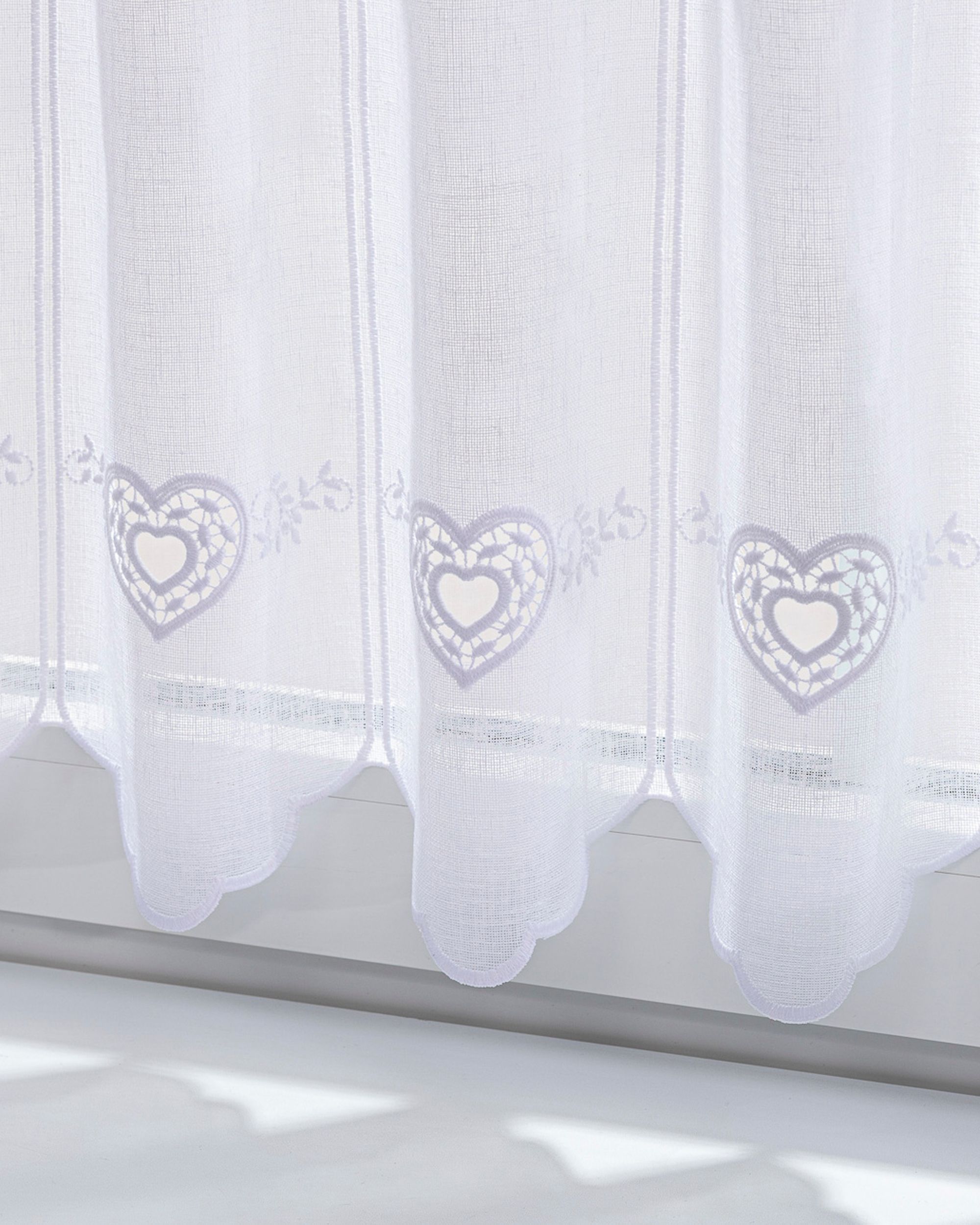 Valance jacquard Heart height 40 cm by metre (hover)