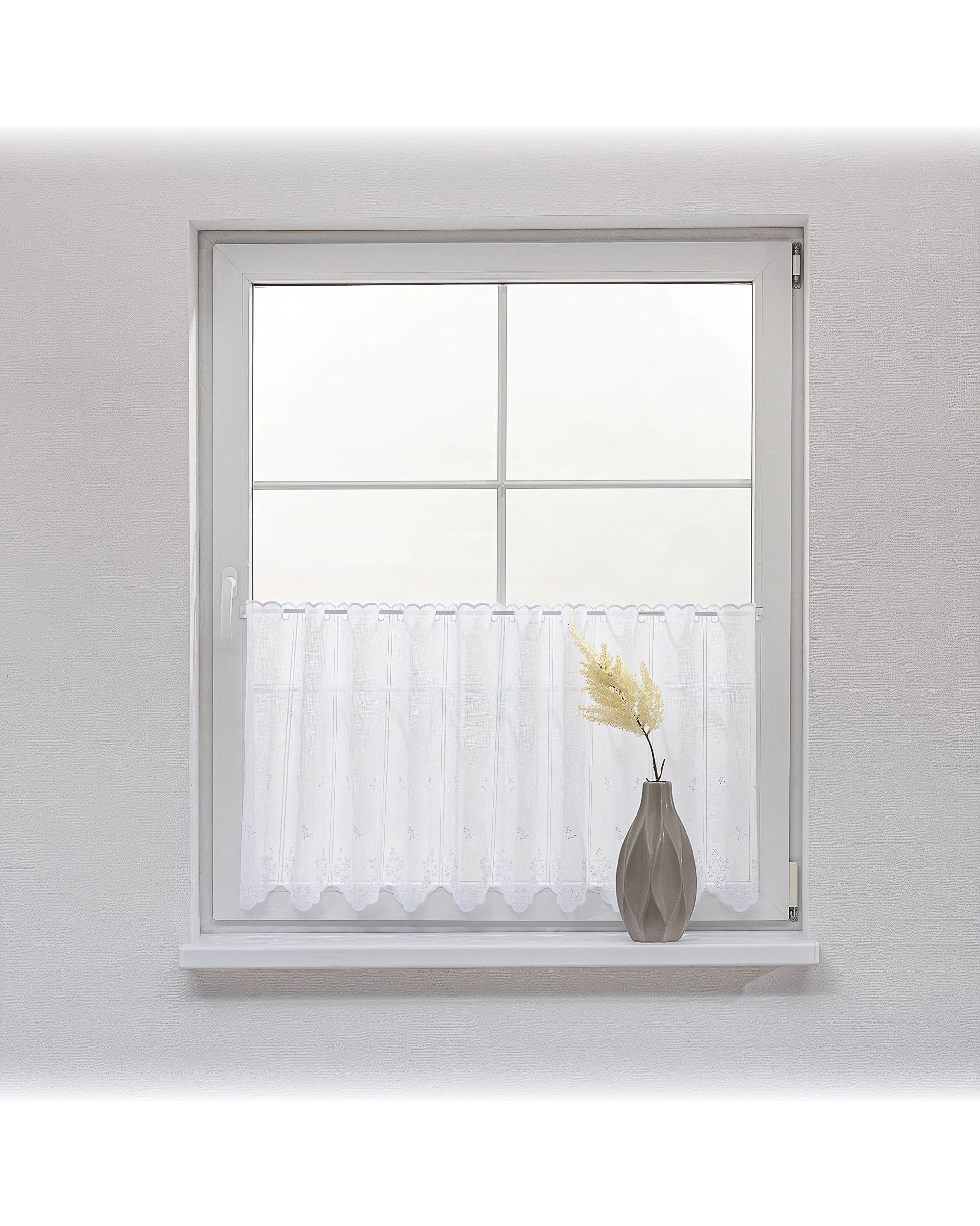 Valance embroidered Floral height 60 cm by metre