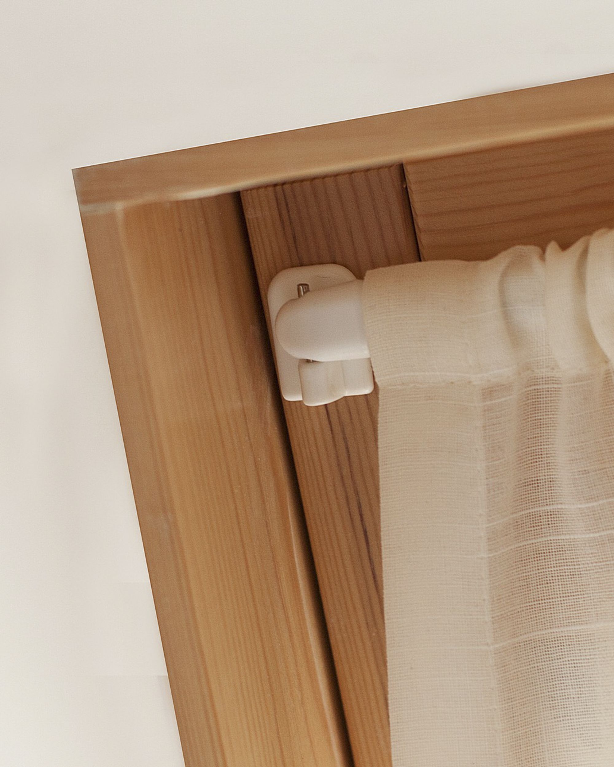Roof window curtain colour white fabric semi-sheer, structured