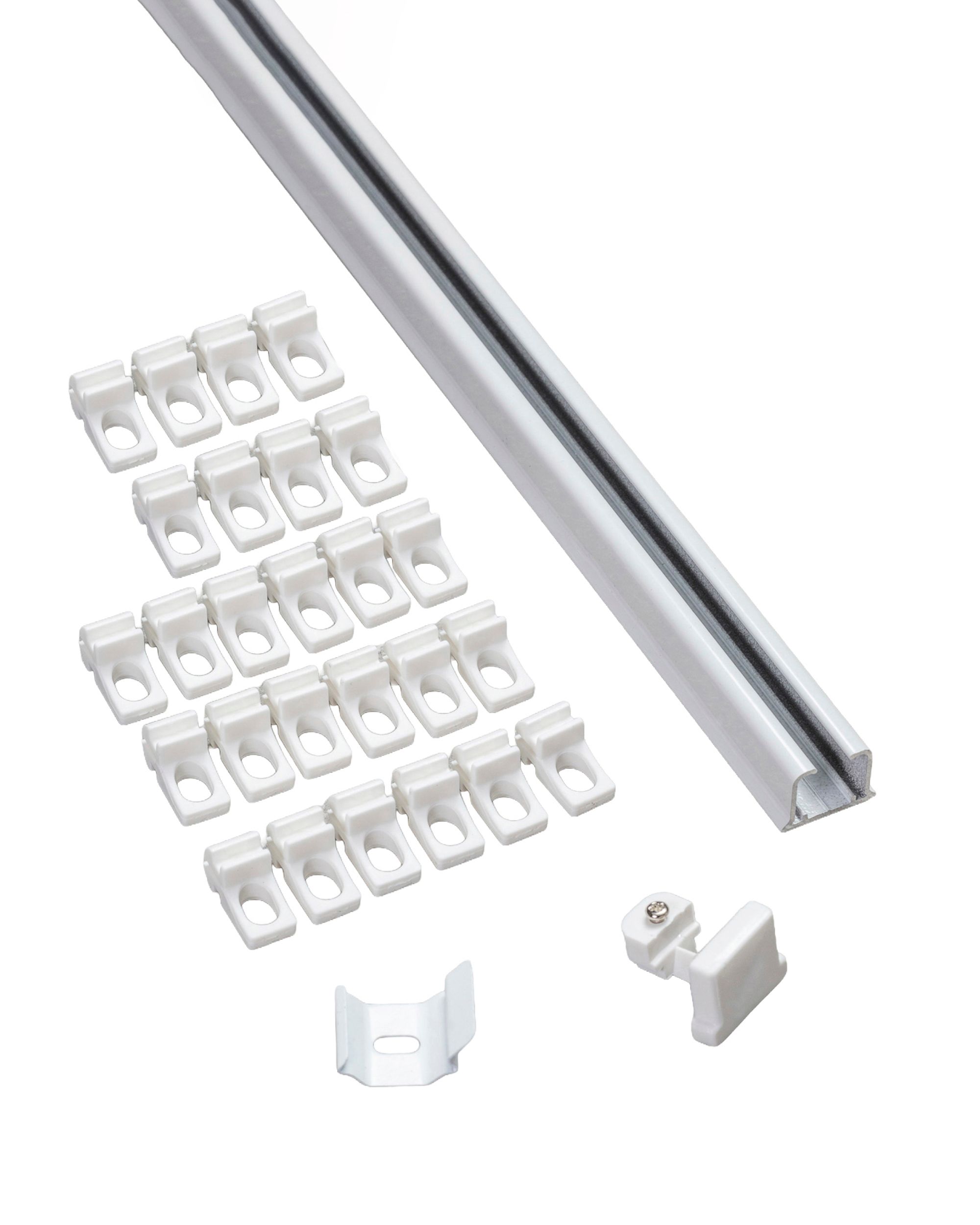 TS aluminium ceiling rail single 210cm - set (hover)