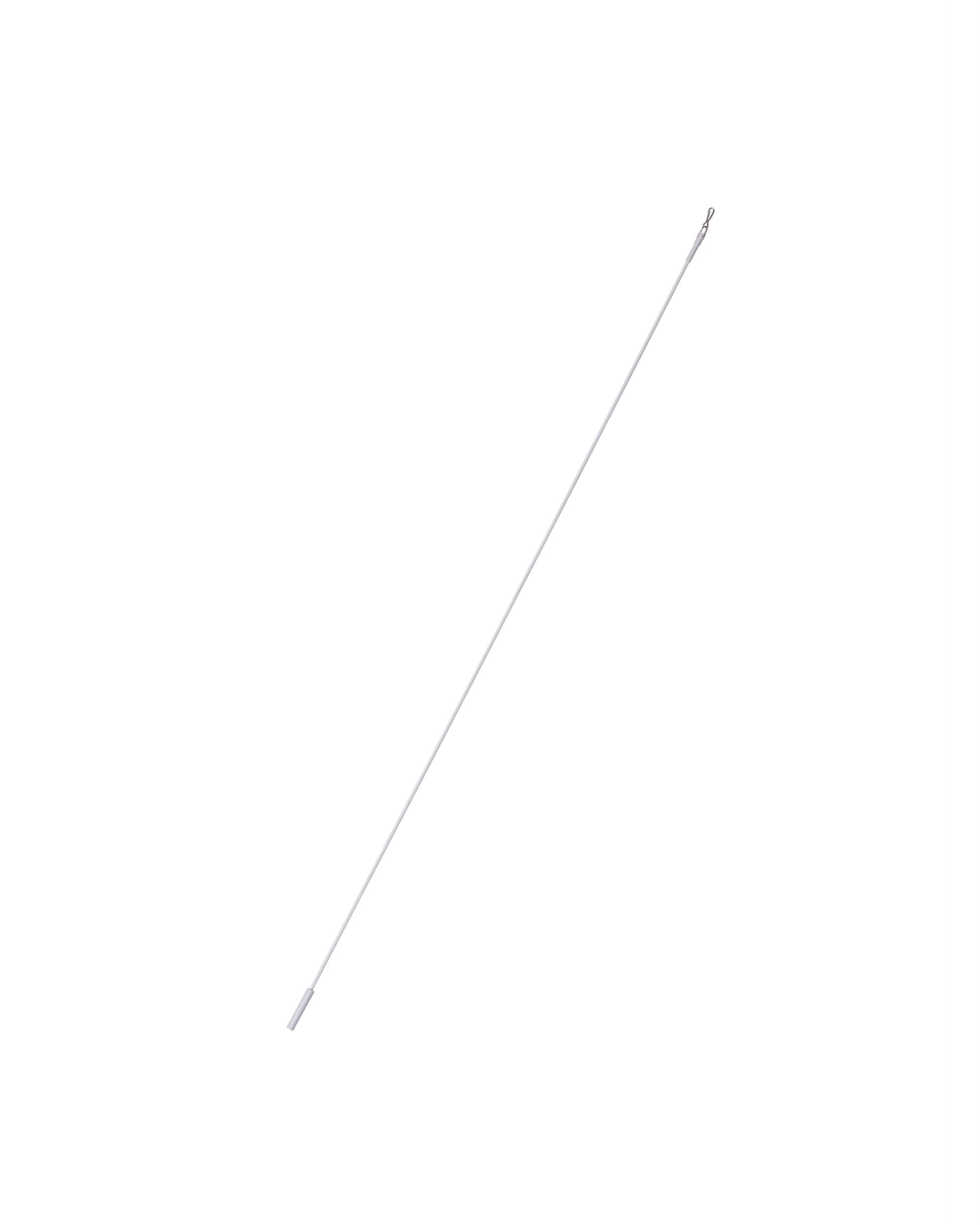 White Metal Curtain Draw Rod 125 cm