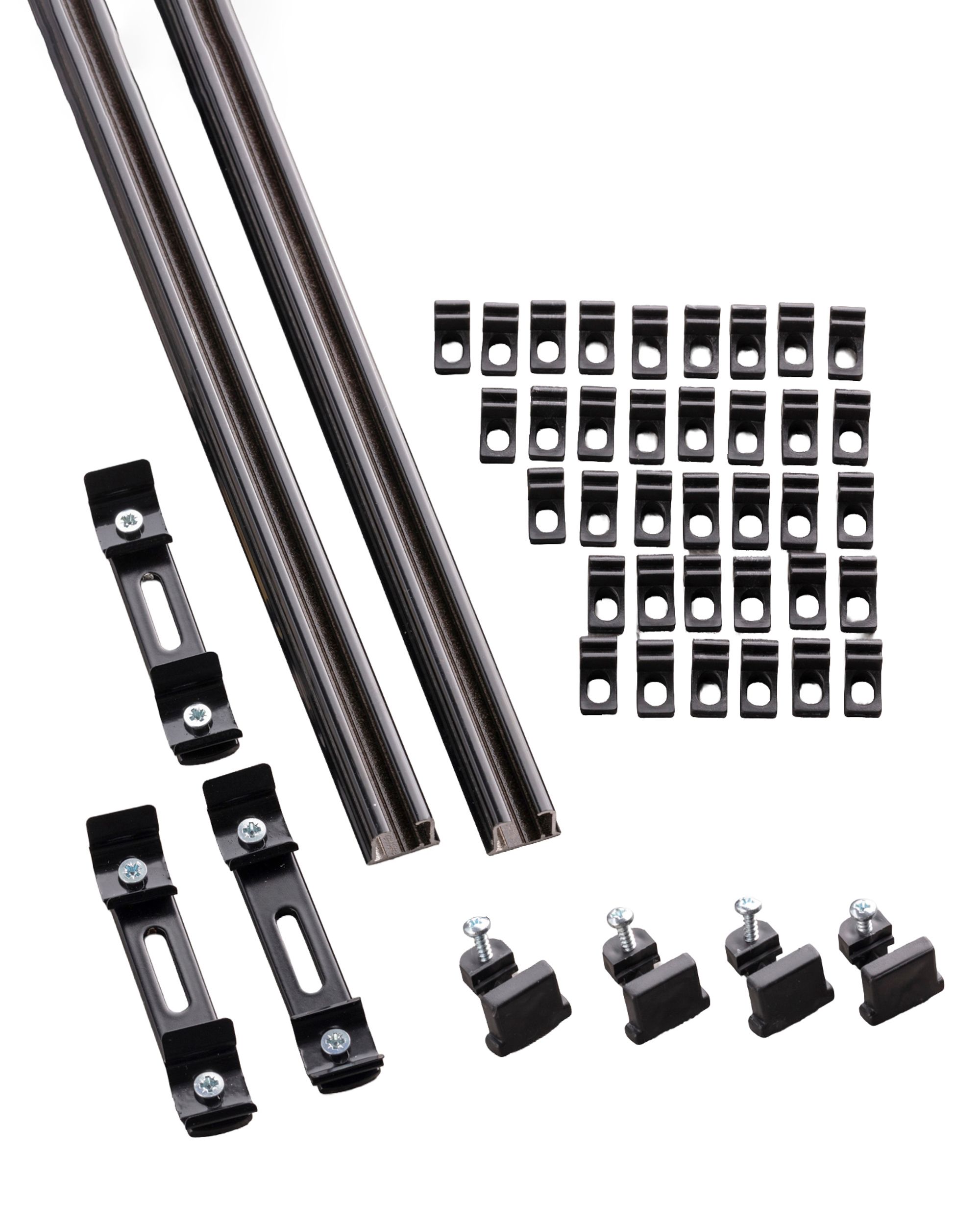 Set - TS double ceiling aluminium rail black 150cm (hover)