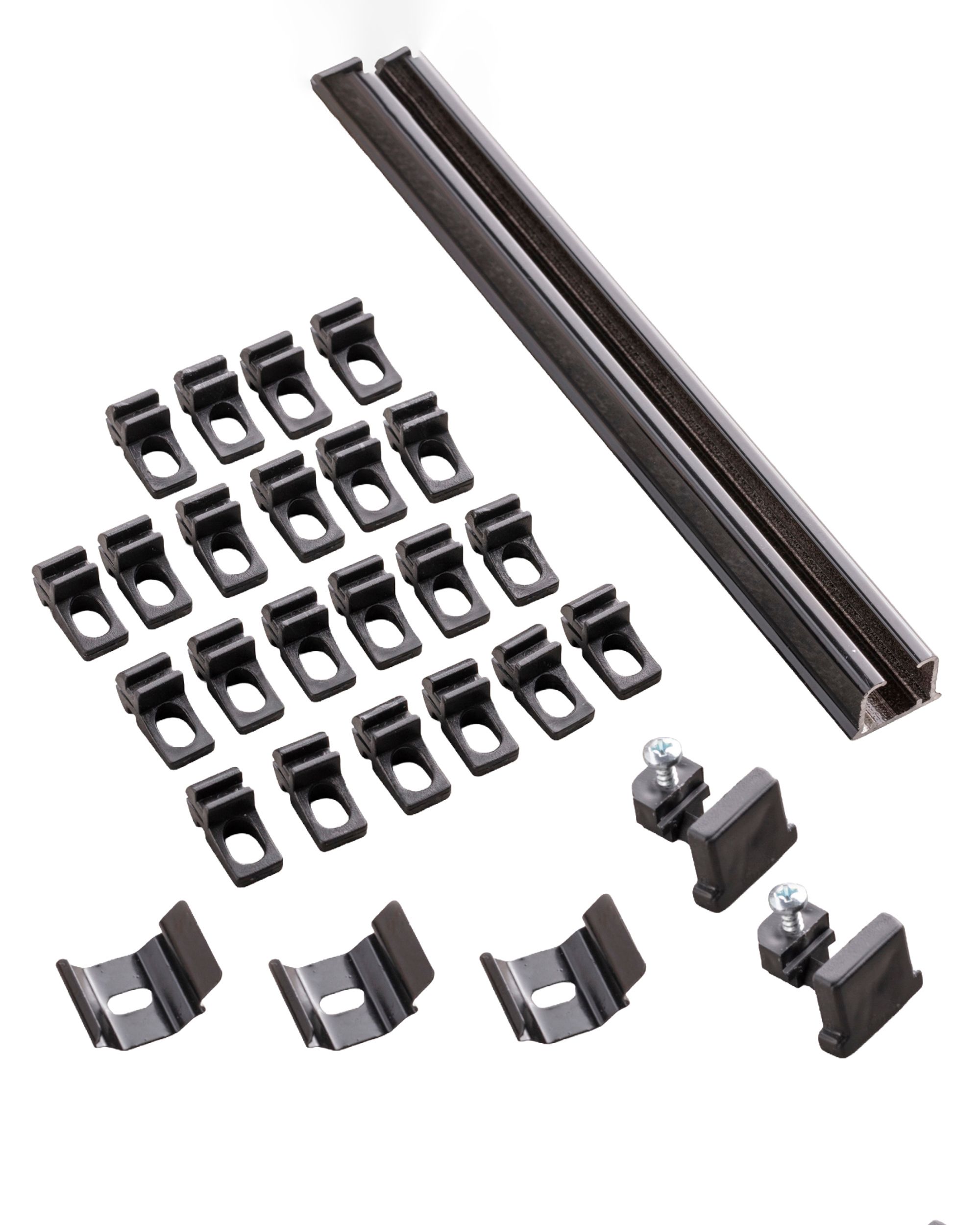 Set - TS single ceiling aluminium rail black 180 cm (hover)