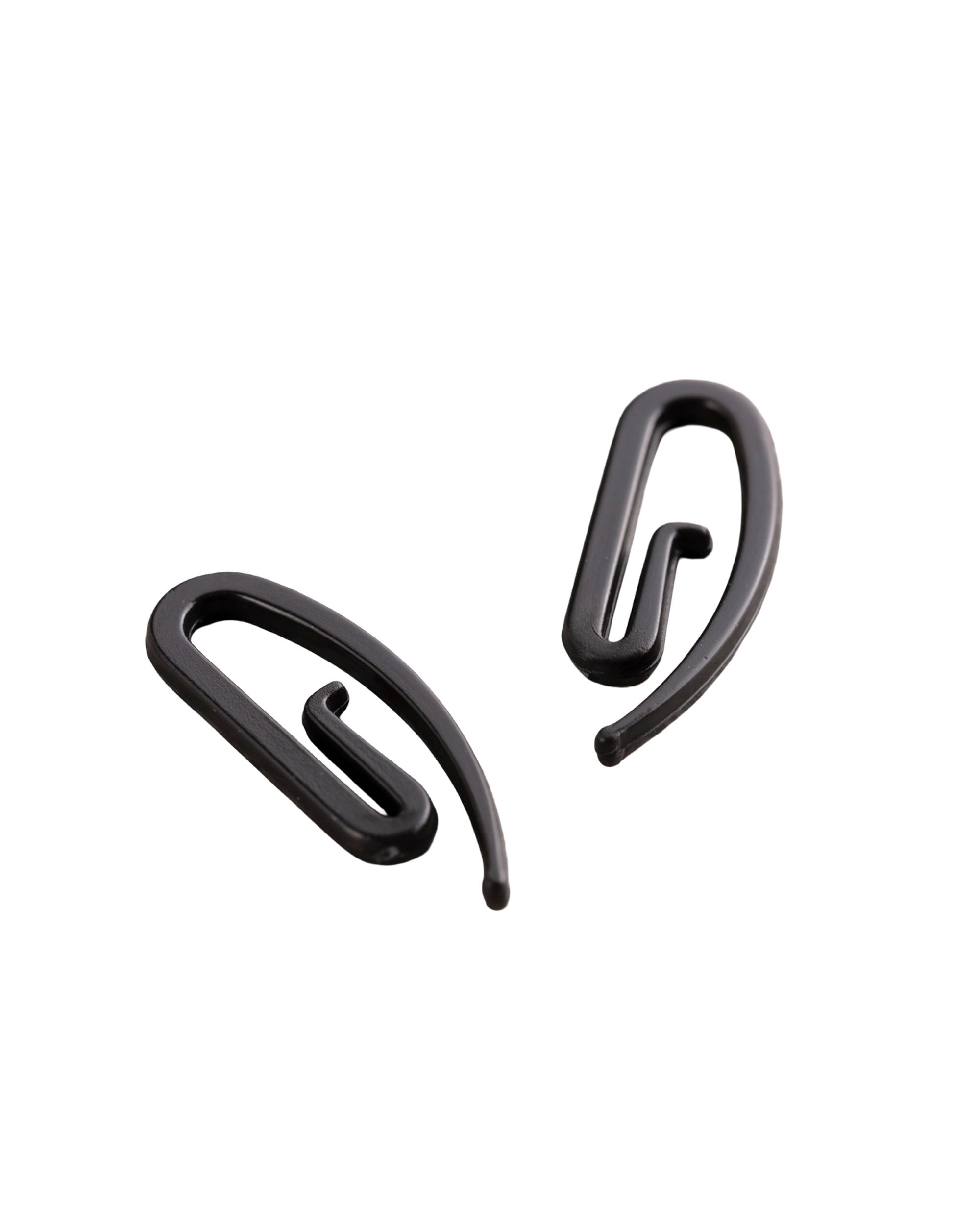 Snail-shaped hook black 1 pcs.