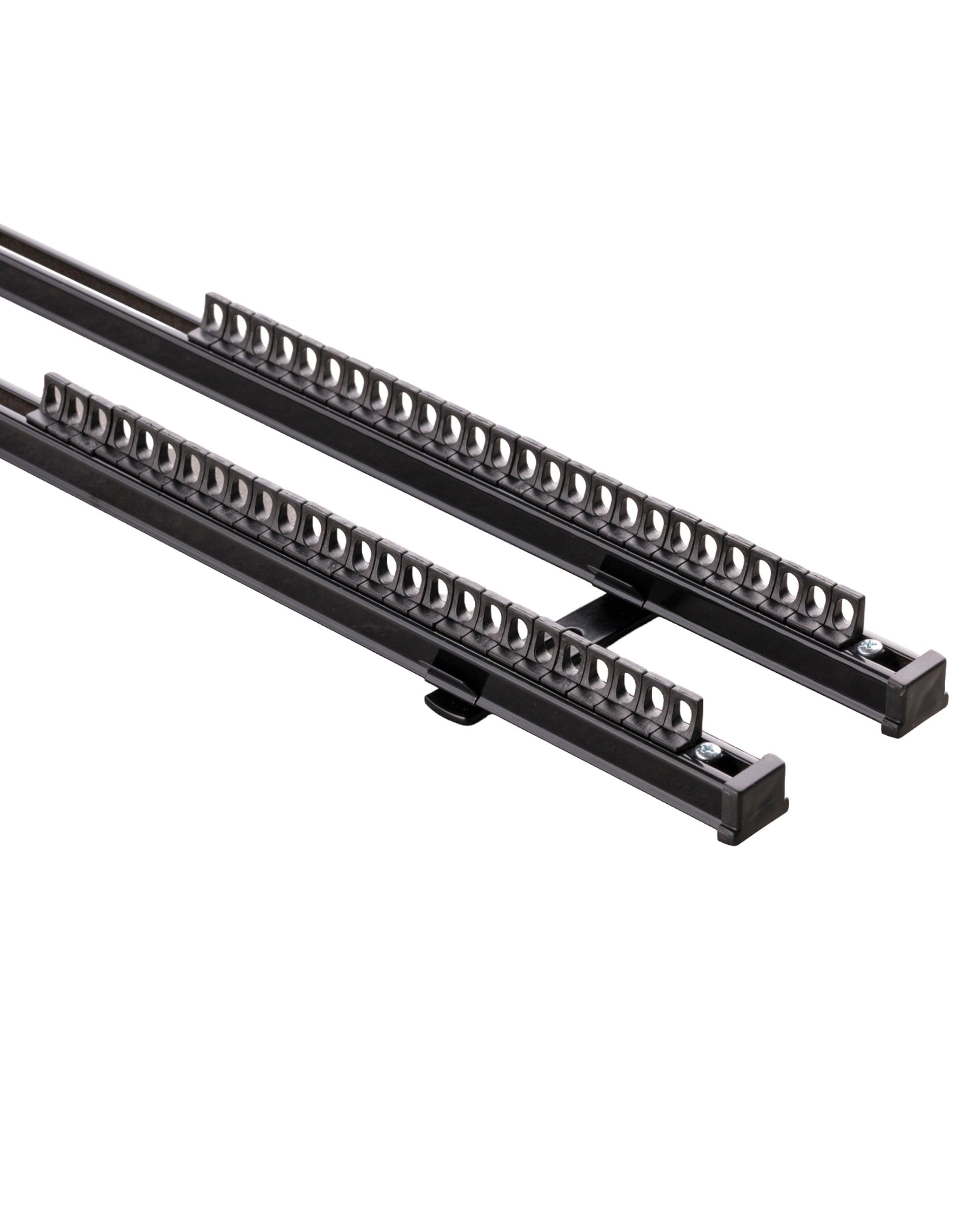 TS double aluminium ceiling rail 210cm black - set