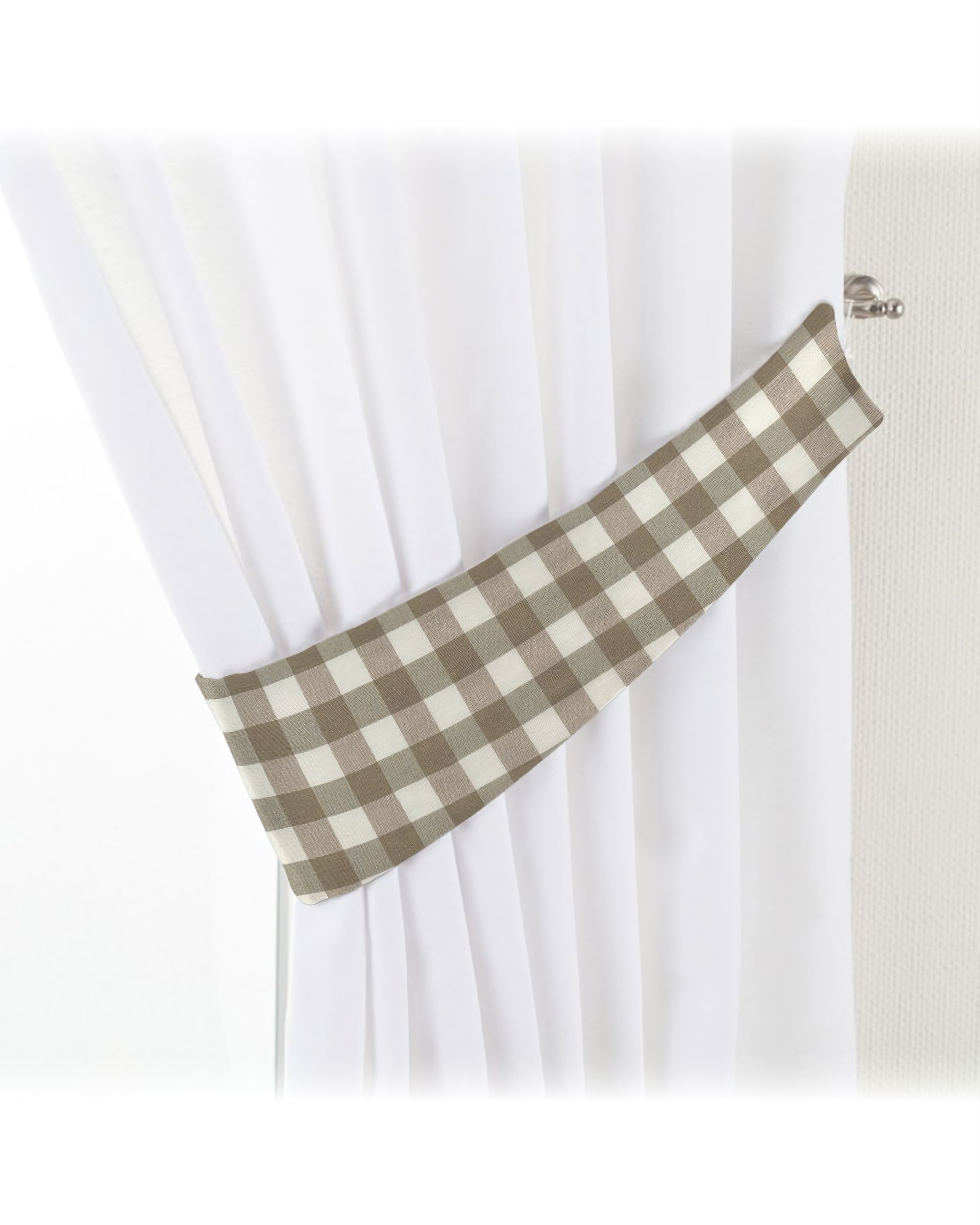Victoria tieback colour beige fabric patterned