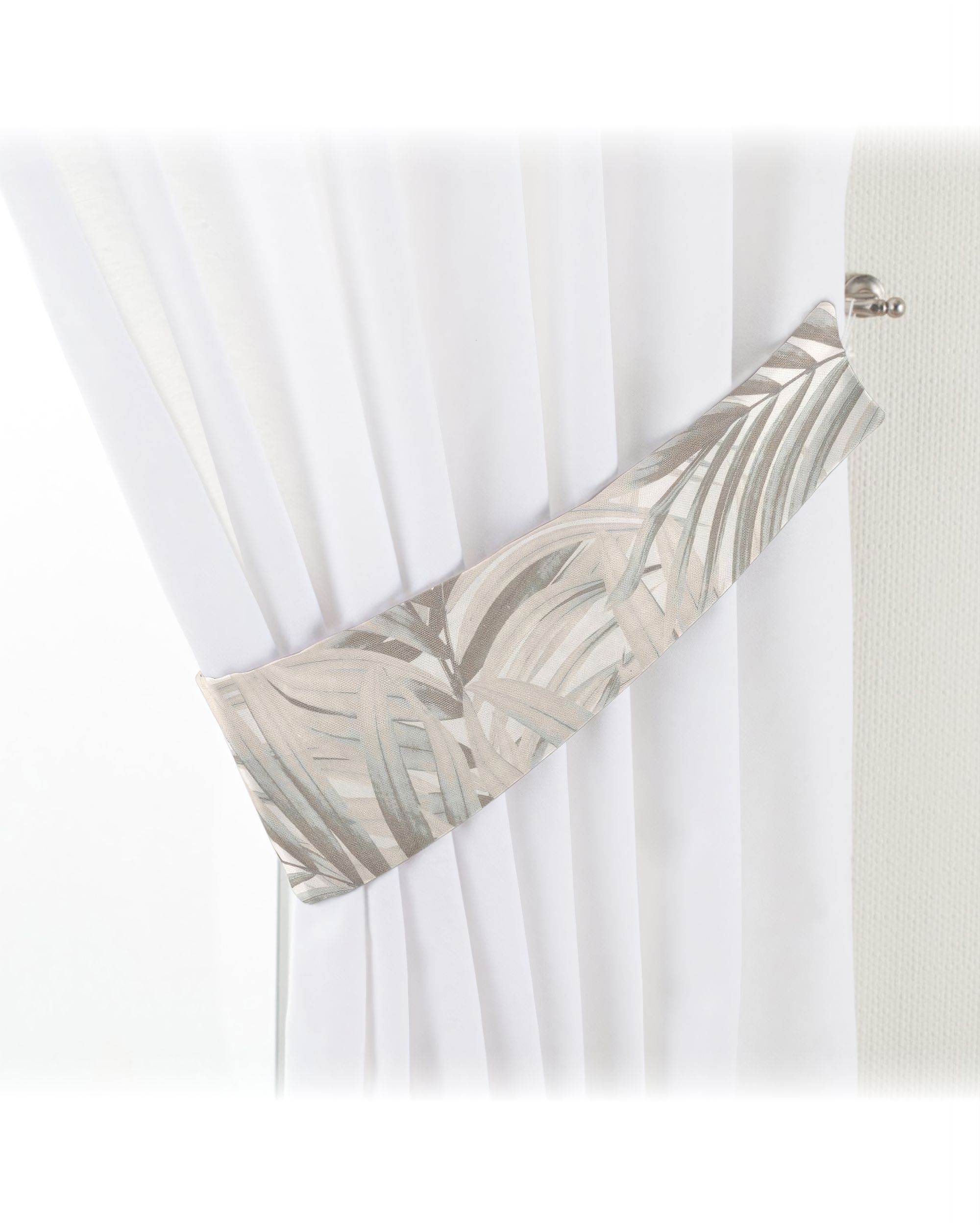 Victoria tieback colour beige fabric patterned