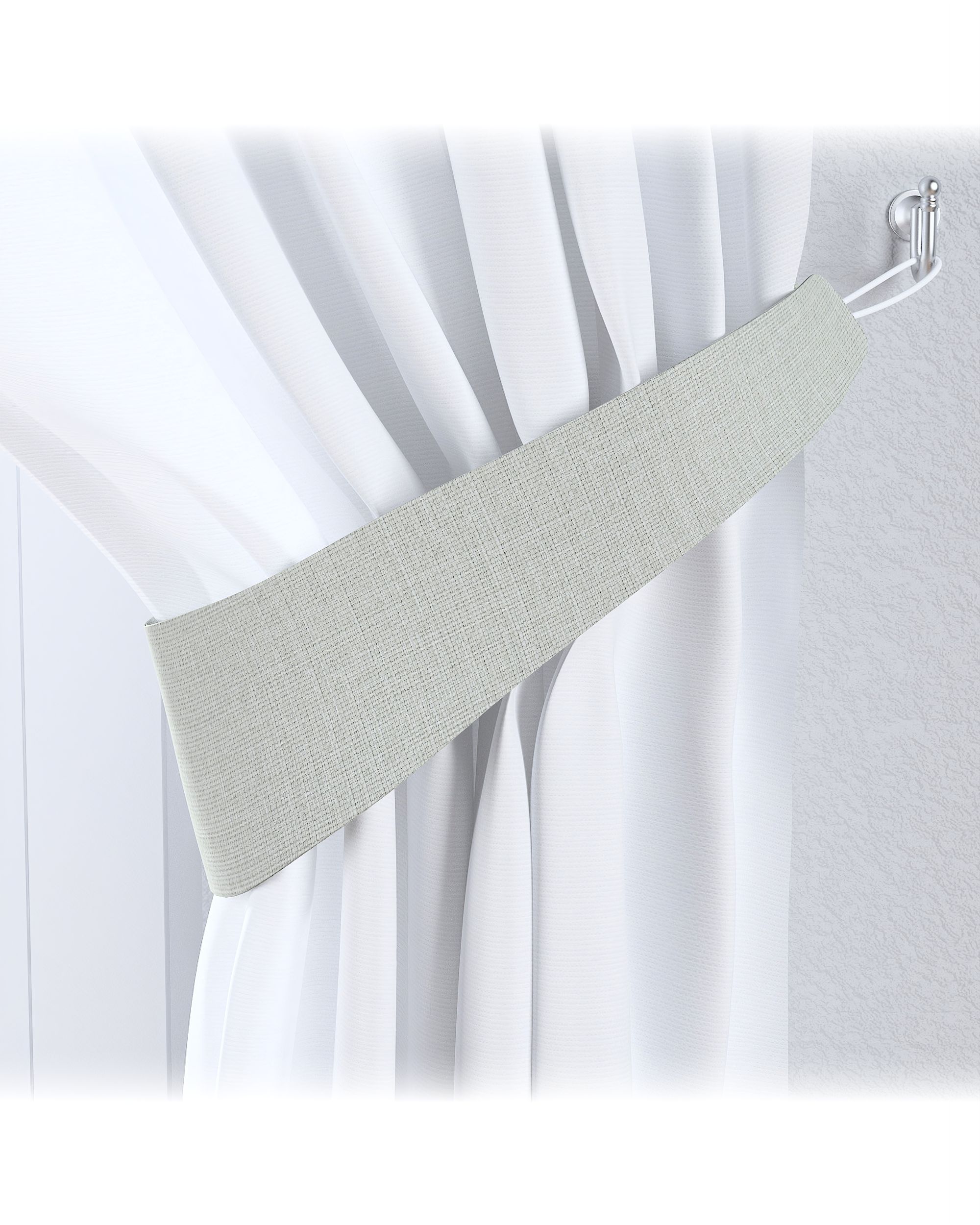 Victoria tieback colour grey fabric structured, blackout
