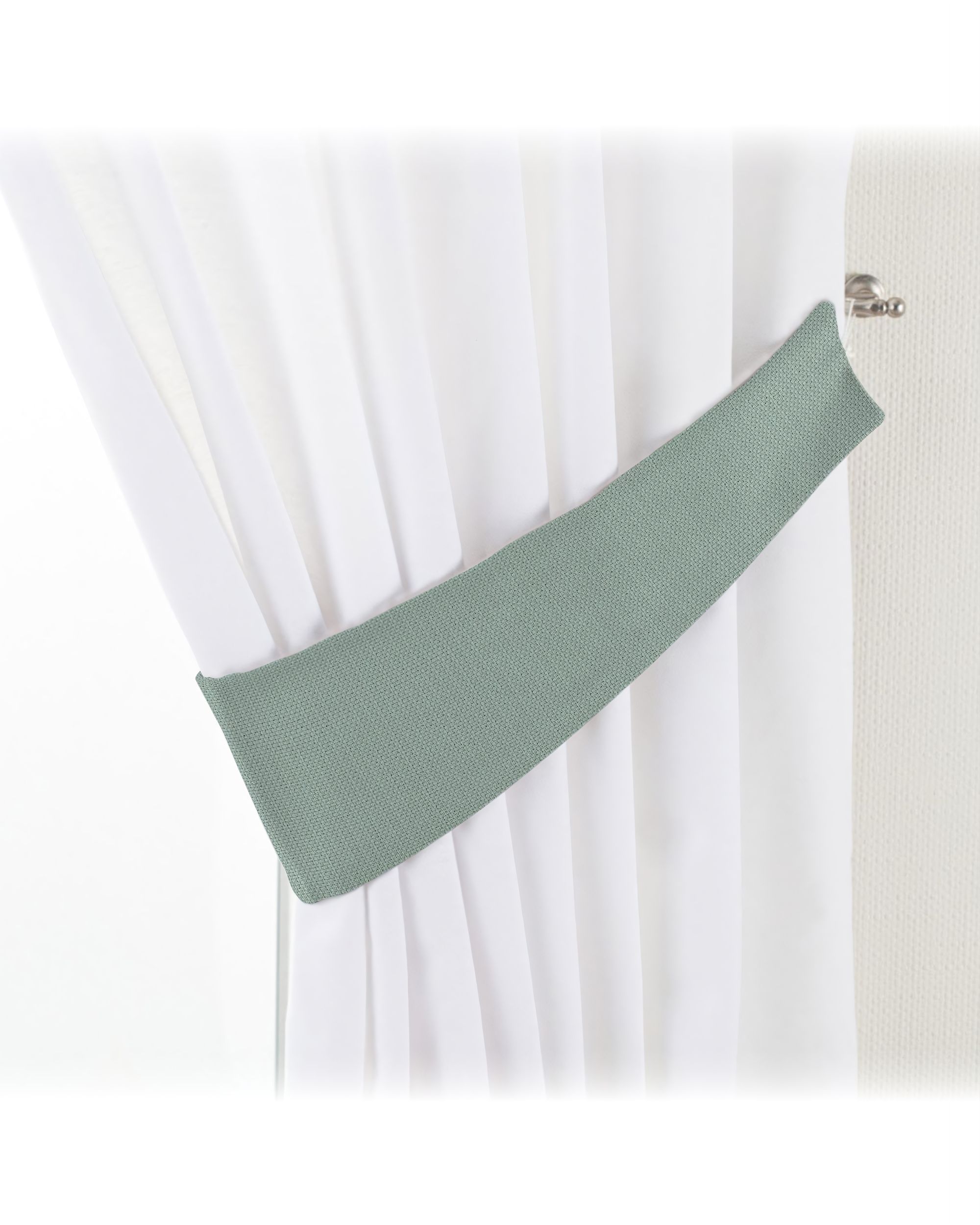 Victoria tieback colour green fabric structured, blackout