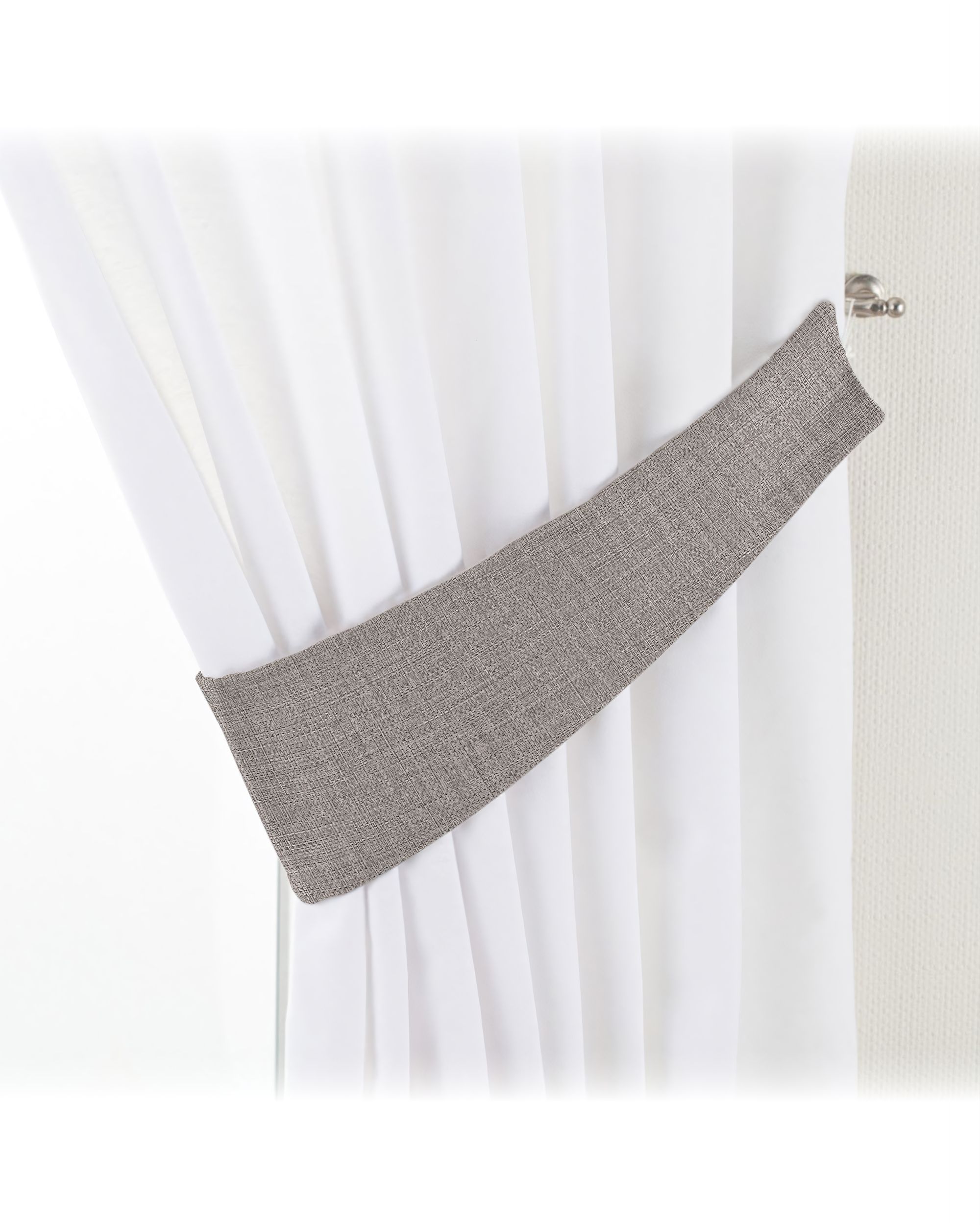 Victoria tieback colour grey fabric structured, blackout