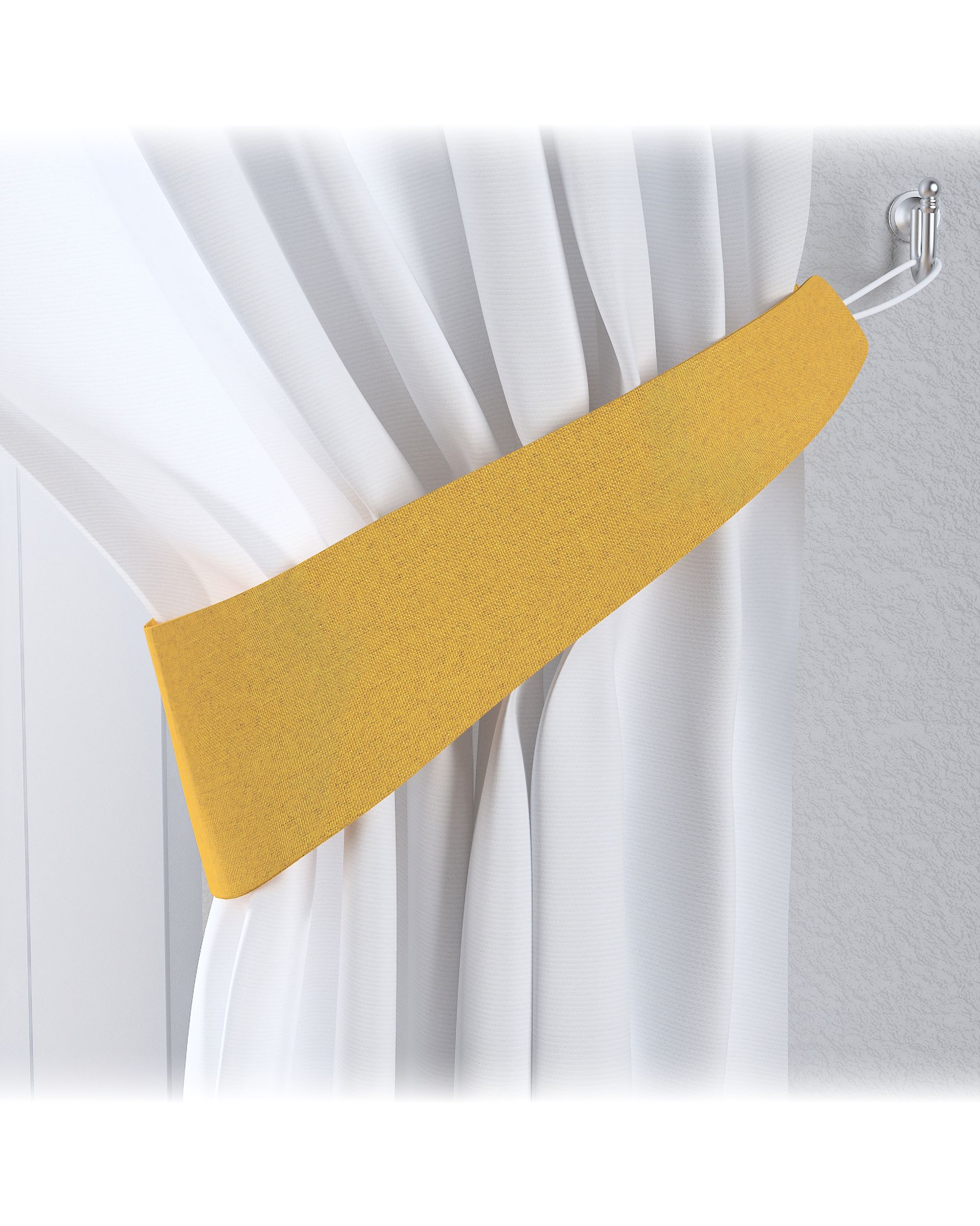 Victoria tieback colour yellow fabric structured, blackout