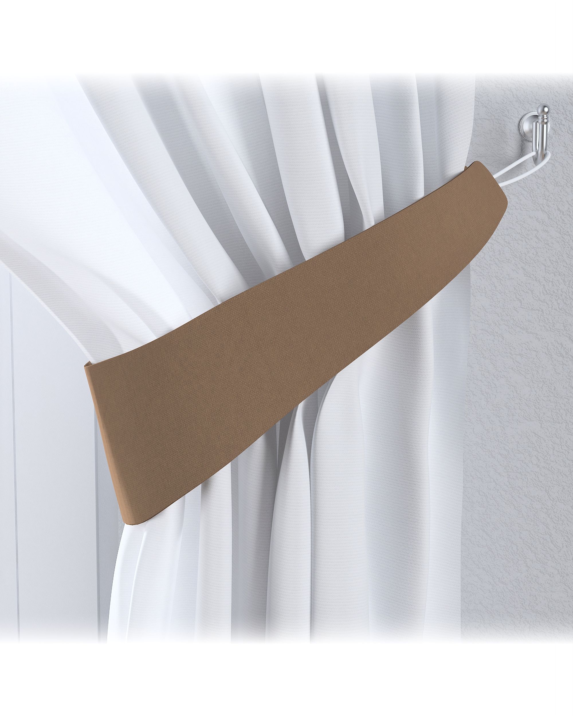 Victoria tieback colour brown fabric blackout
