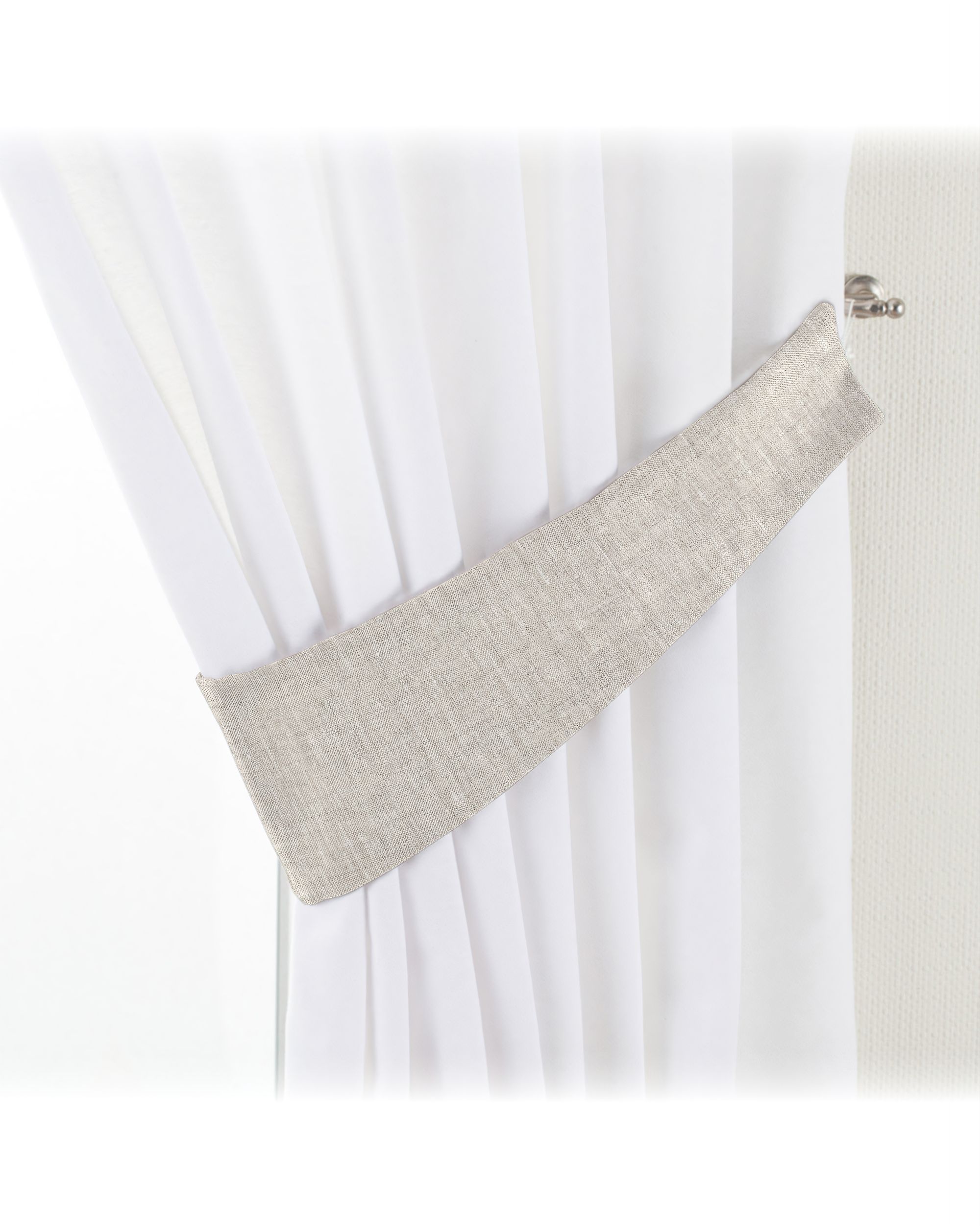 Victoria tieback colour beige fabric semi-sheer, structured