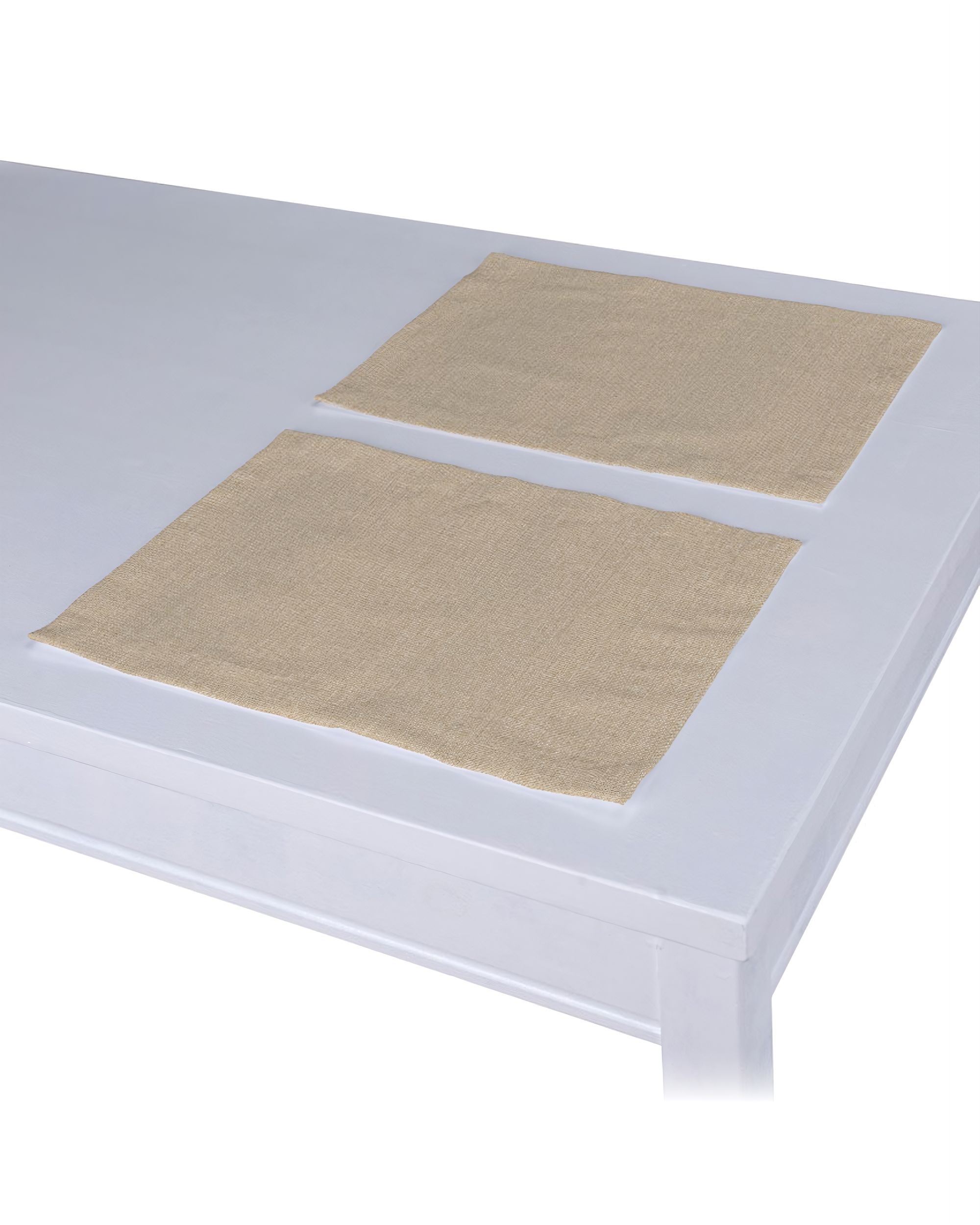Placemat (set of 2) colour beige fabric structured