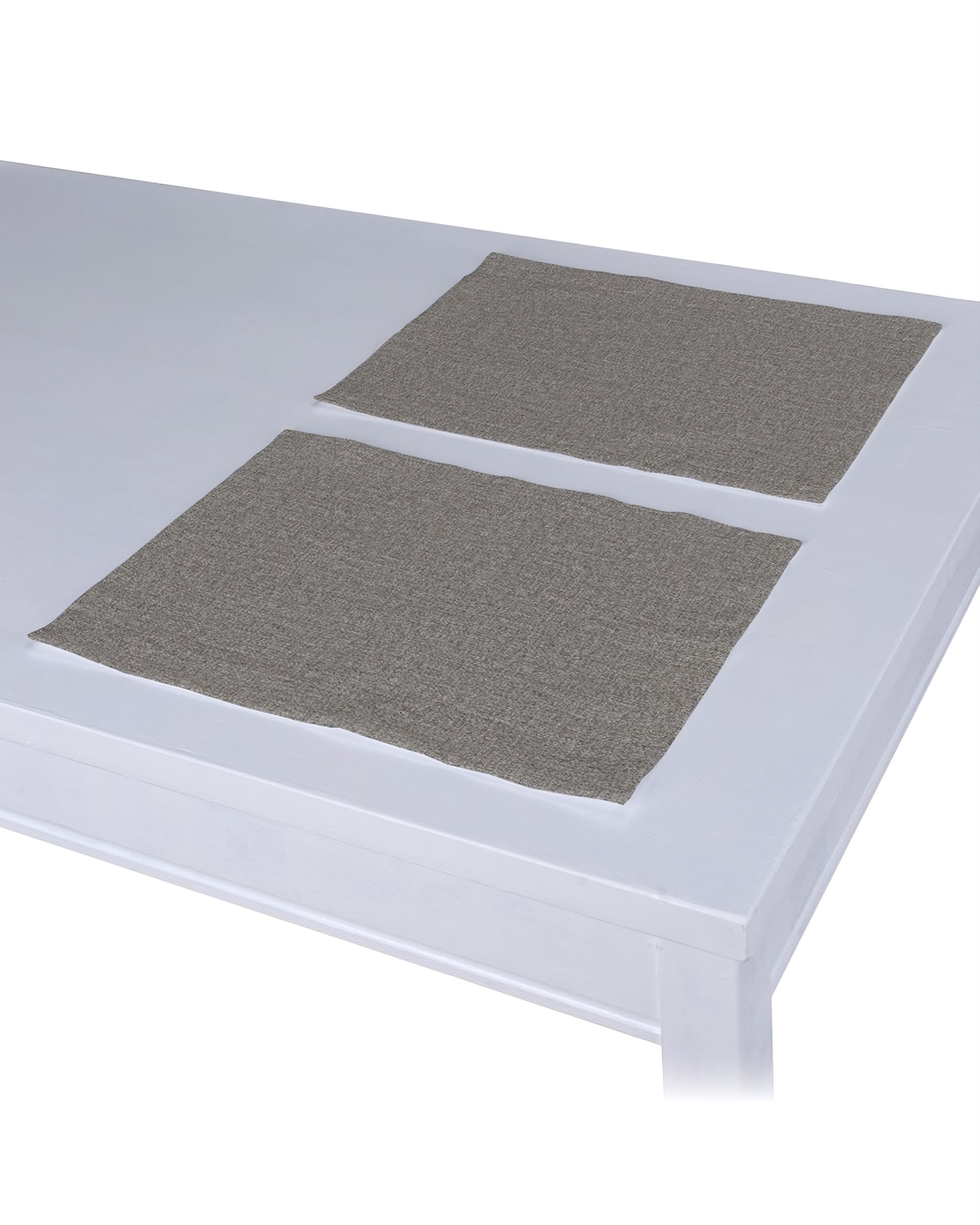 Placemat (set of 2) colour grey fabric structured