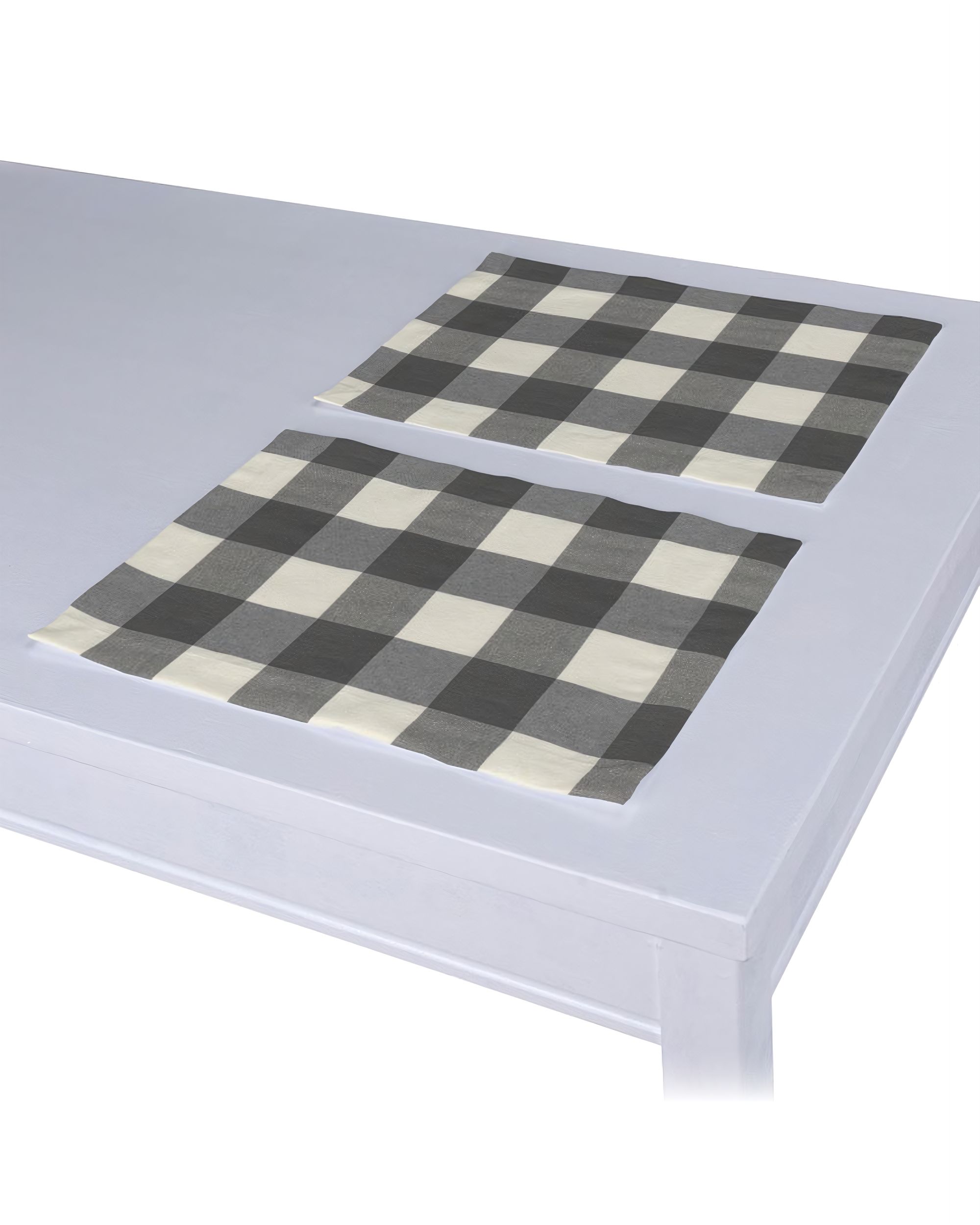 Placemat (set of 2) colour grey fabric patterned