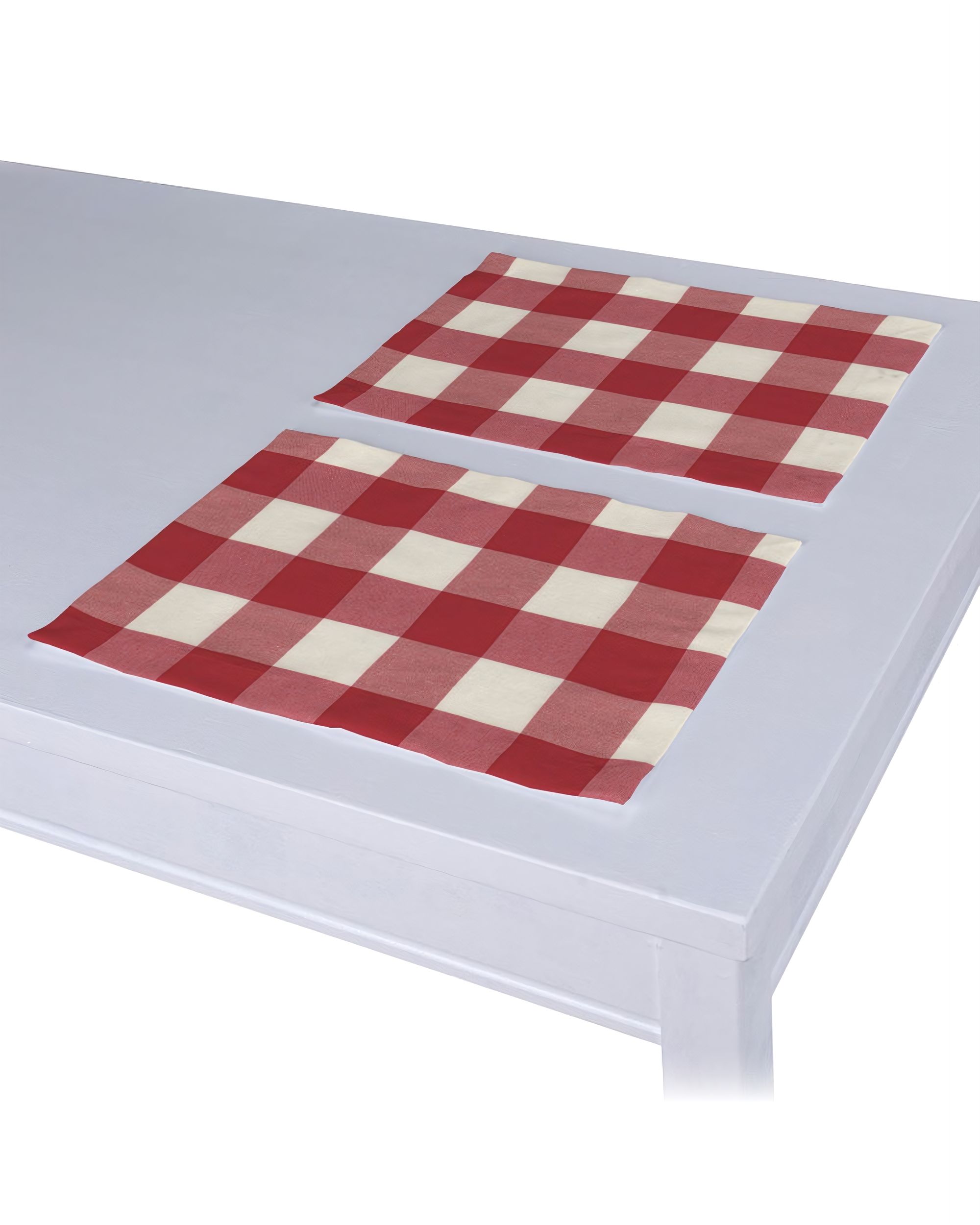 Placemat (set of 2) colour red fabric patterned