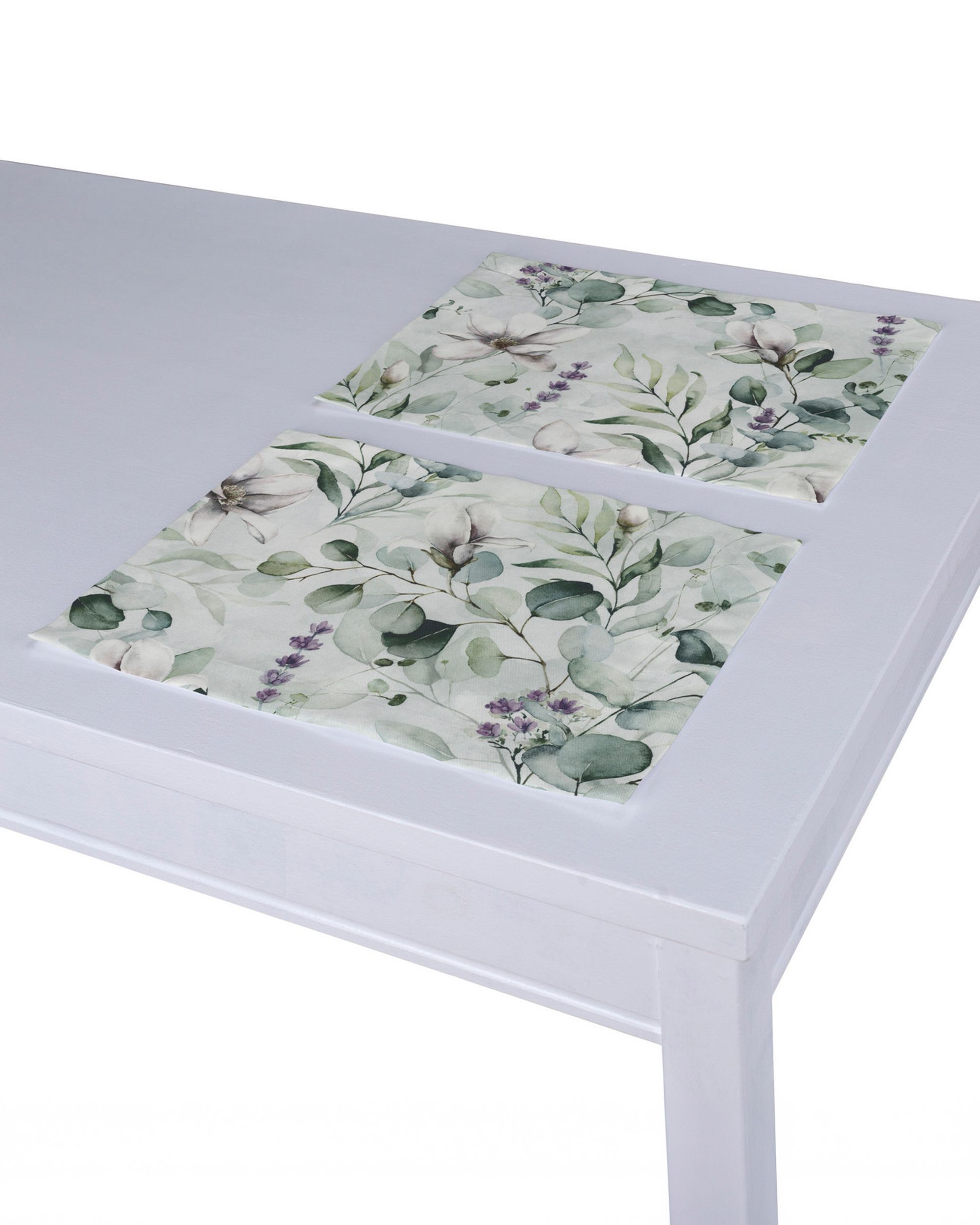 Placemat (set of 2) colour green fabric patterned