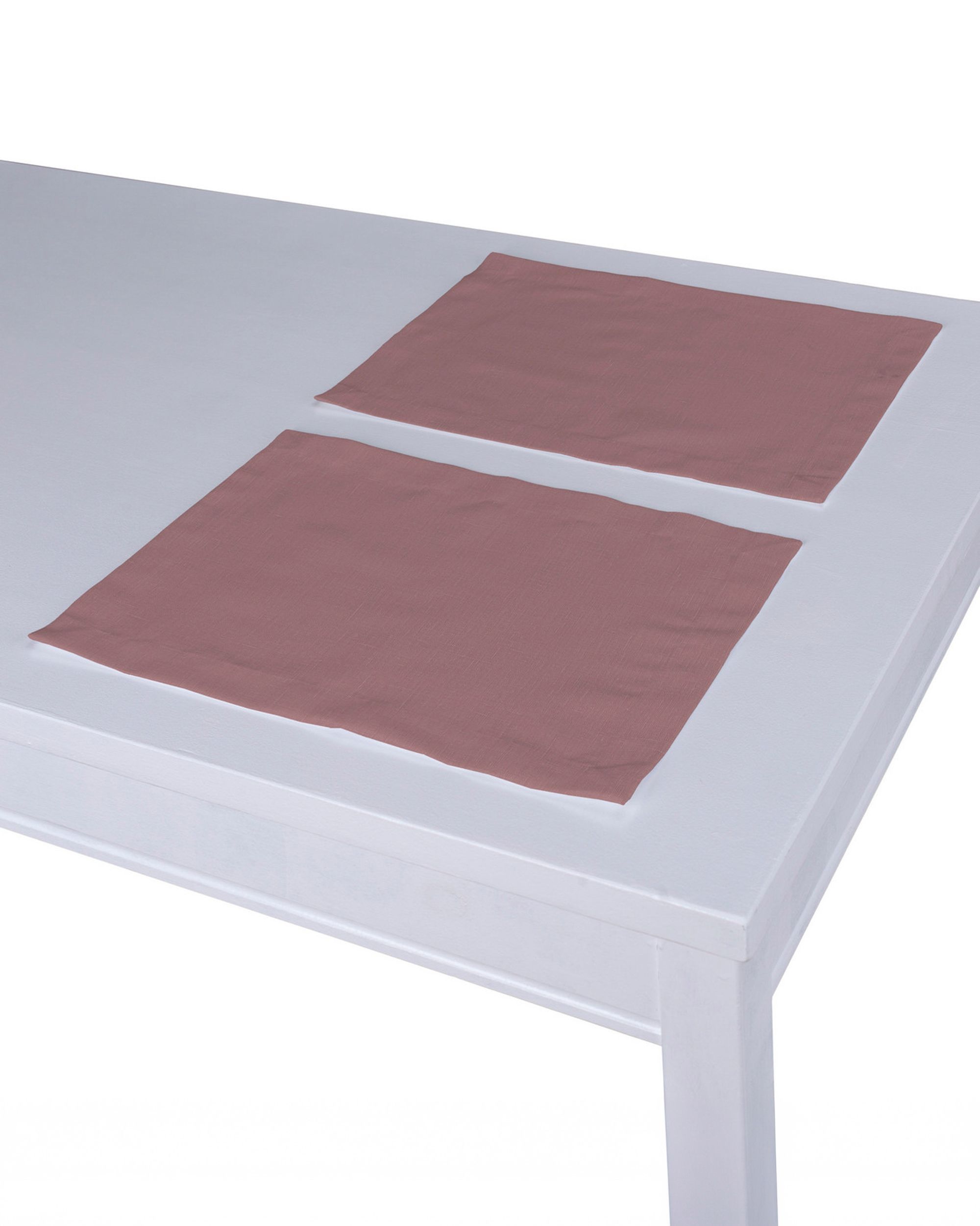 Placemat (set of 2) colour pink fabric semi-sheer, structured