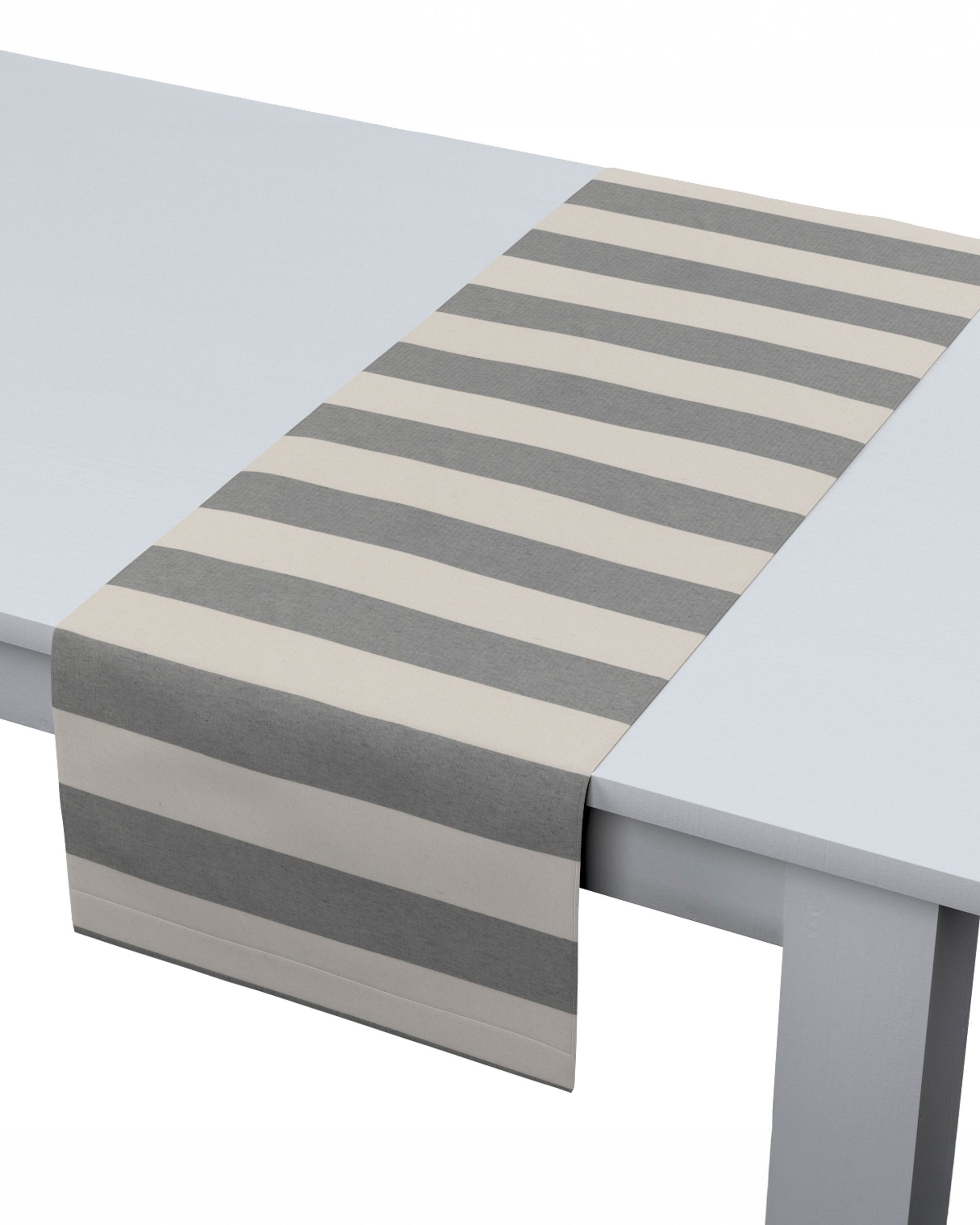 Table runner colour grey fabric patterned