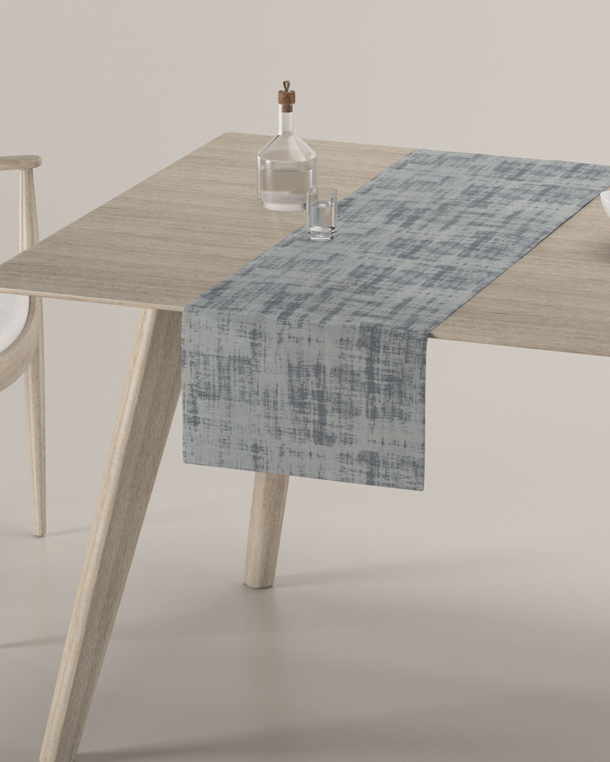 Table runner colour grey fabric gloss, velvet (hover)