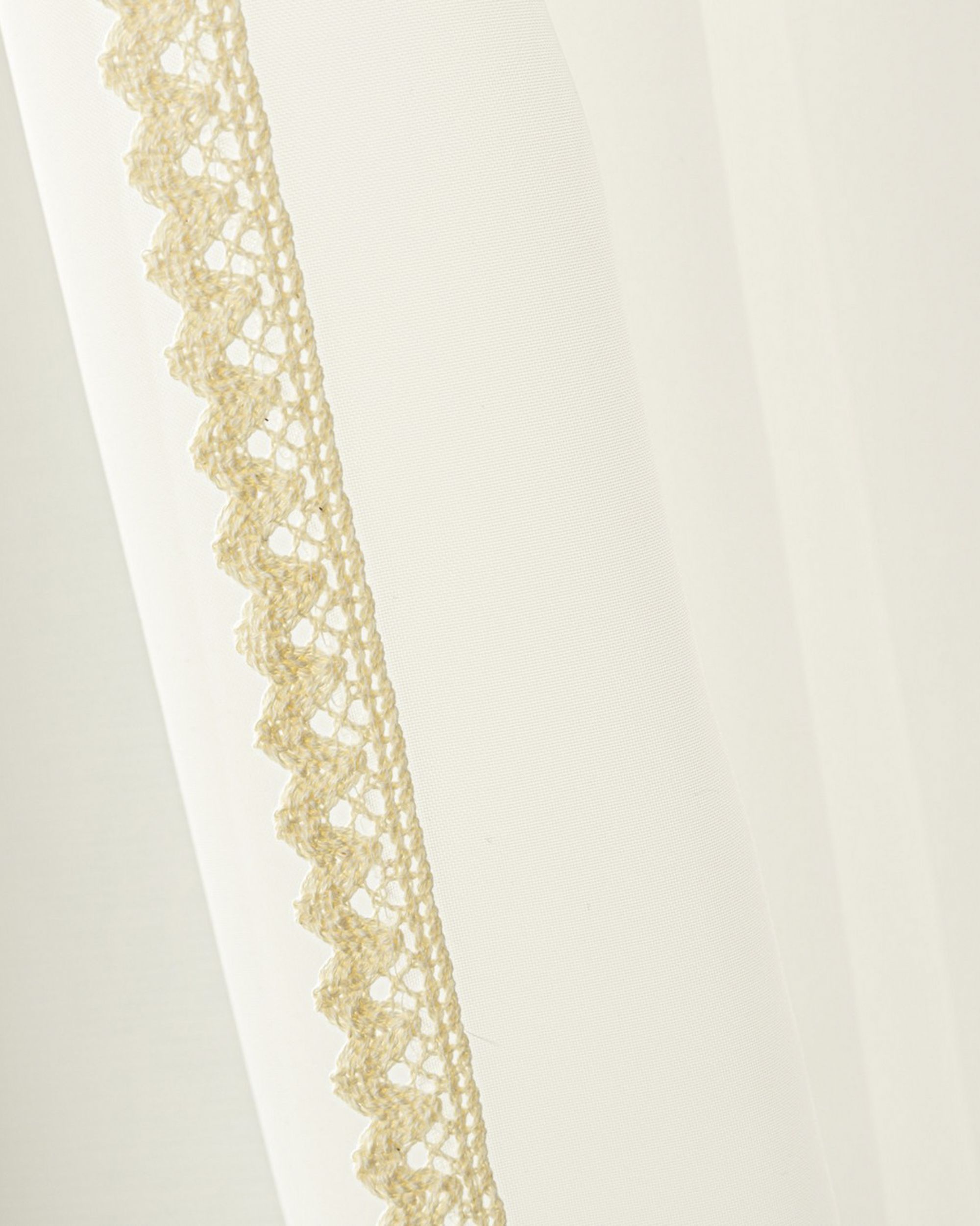Lily ecru voile curtains - Set of 2 colour cream fabric semi-sheer, gloss (hover)