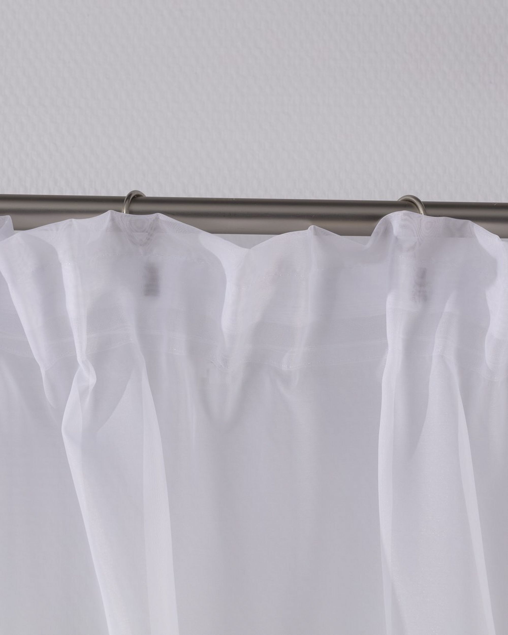 Lily ecru voile curtains - Set of 2 colour white fabric semi-sheer, gloss