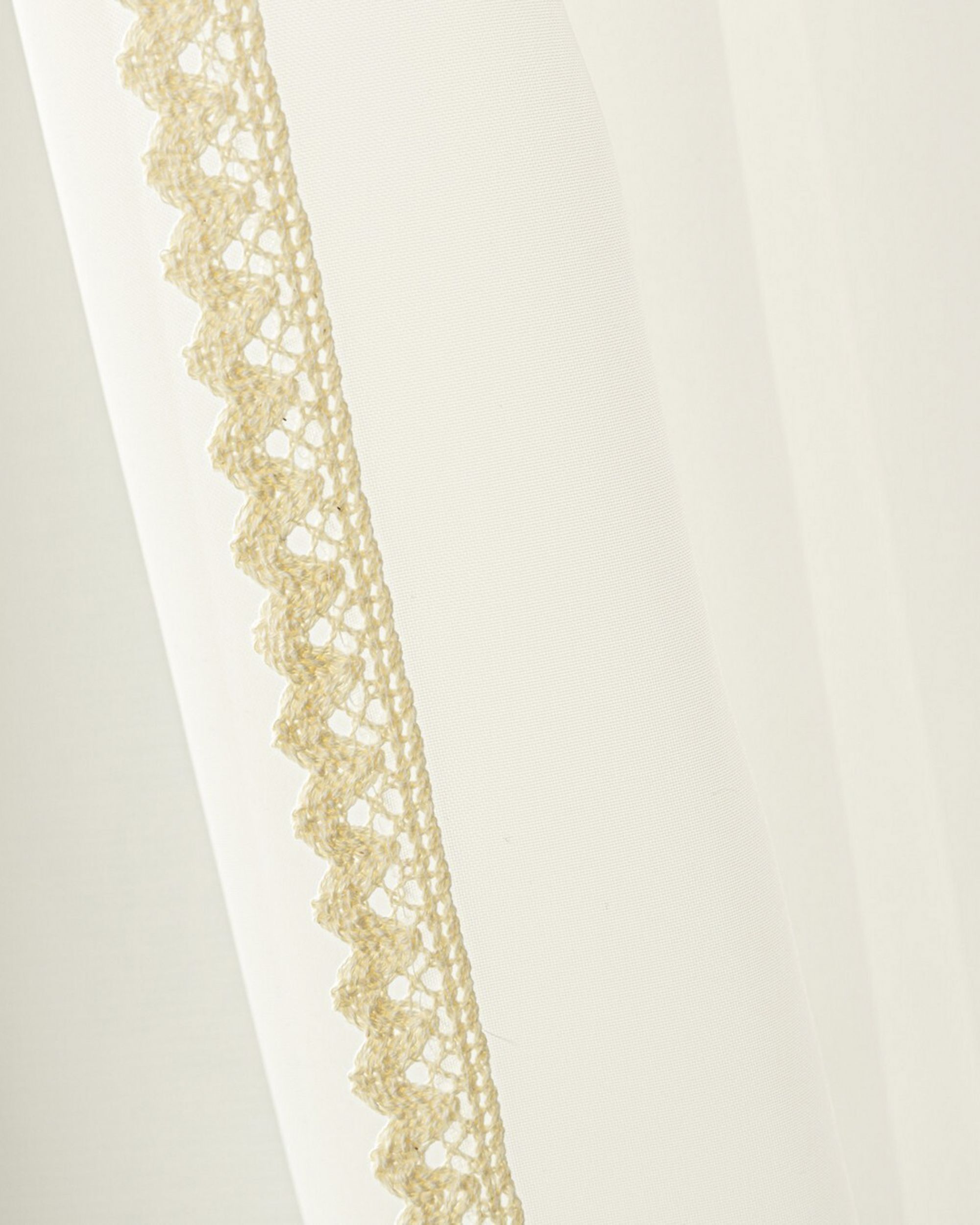 Lily ecru voile curtains - Set of 2 colour cream fabric semi-sheer, gloss (hover)