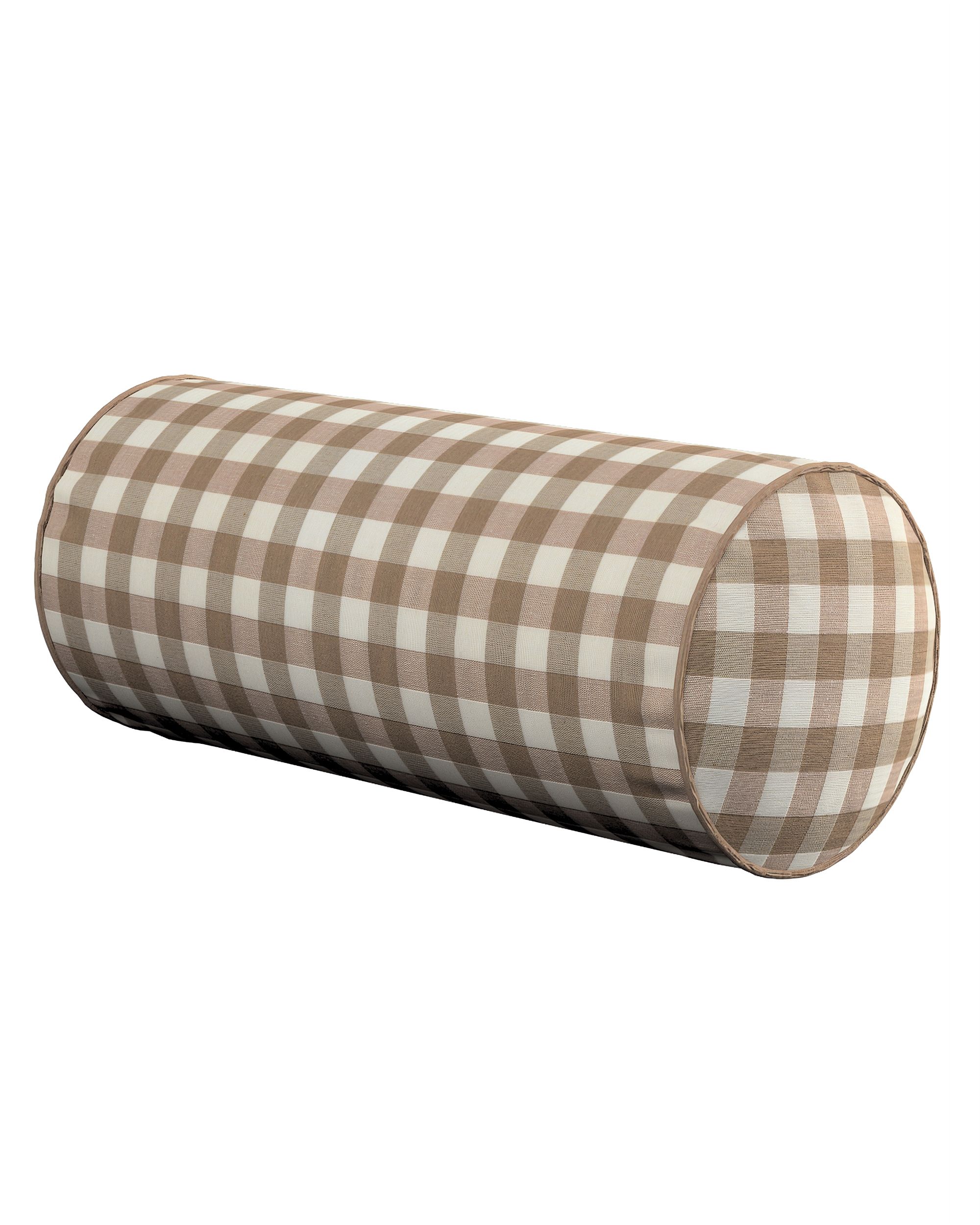 Simple bolster pillow colour beige fabric patterned
