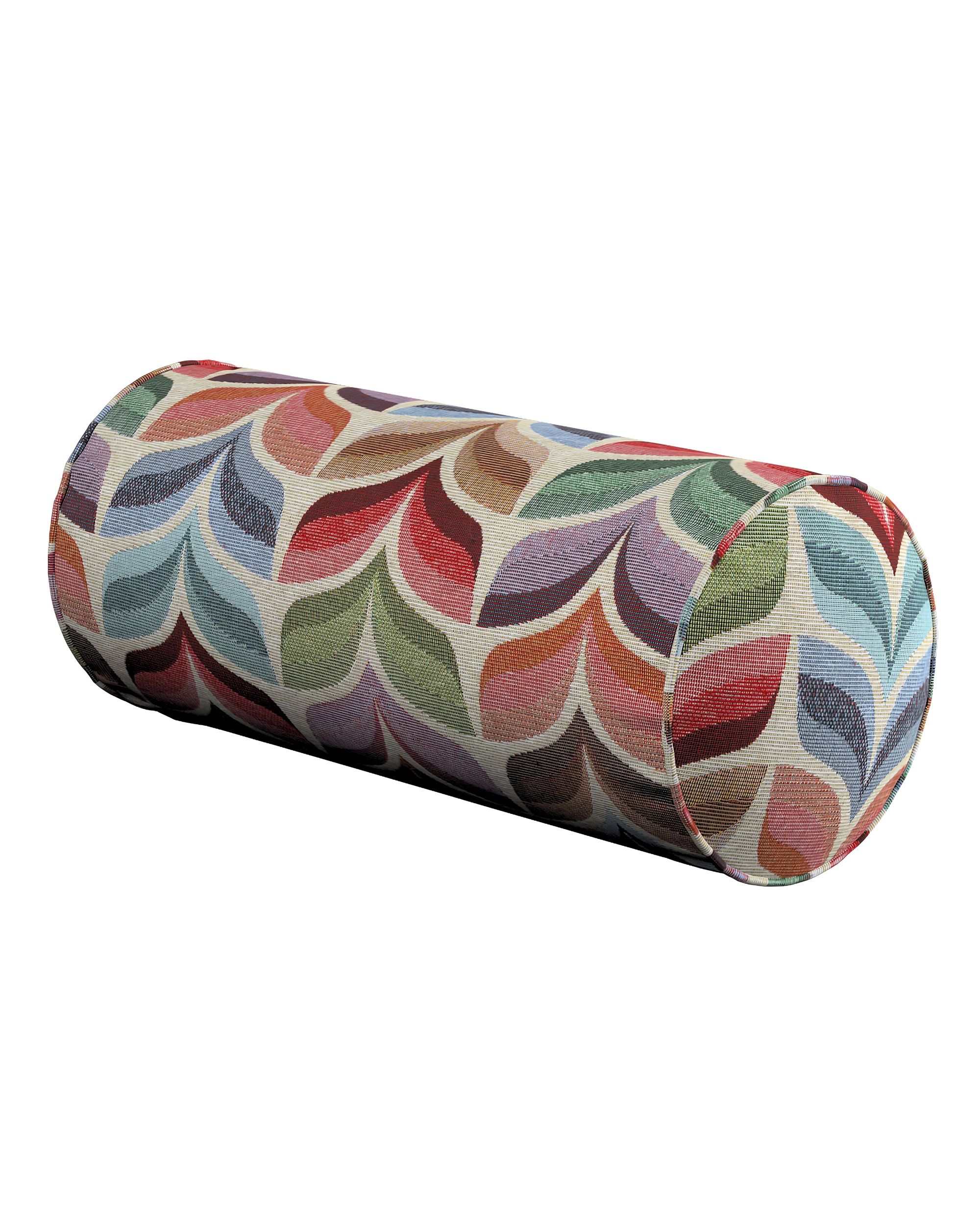 Simple bolster pillow colour multicolour fabric structured, patterned