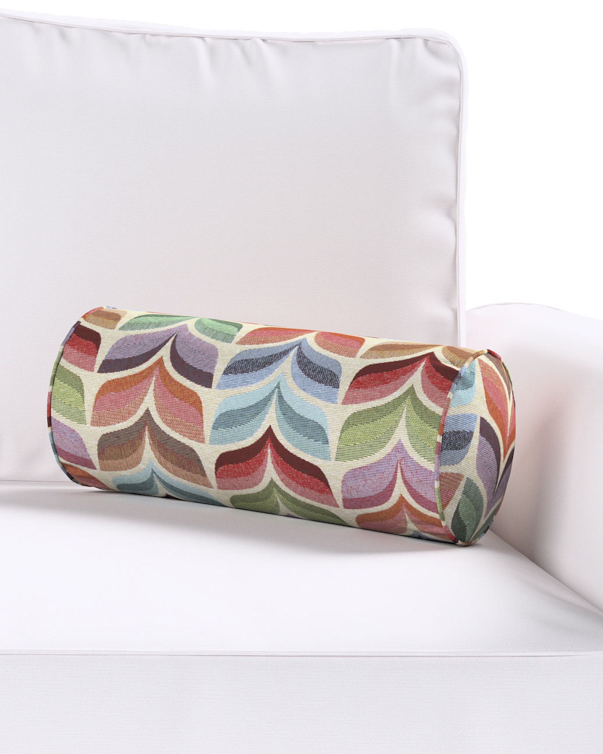 Simple bolster pillow colour multicolour fabric structured, patterned (hover)
