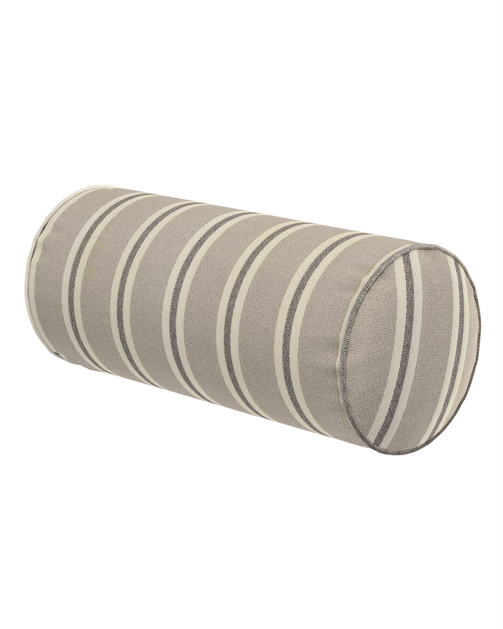 Simple bolster pillow colour beige fabric structured, patterned