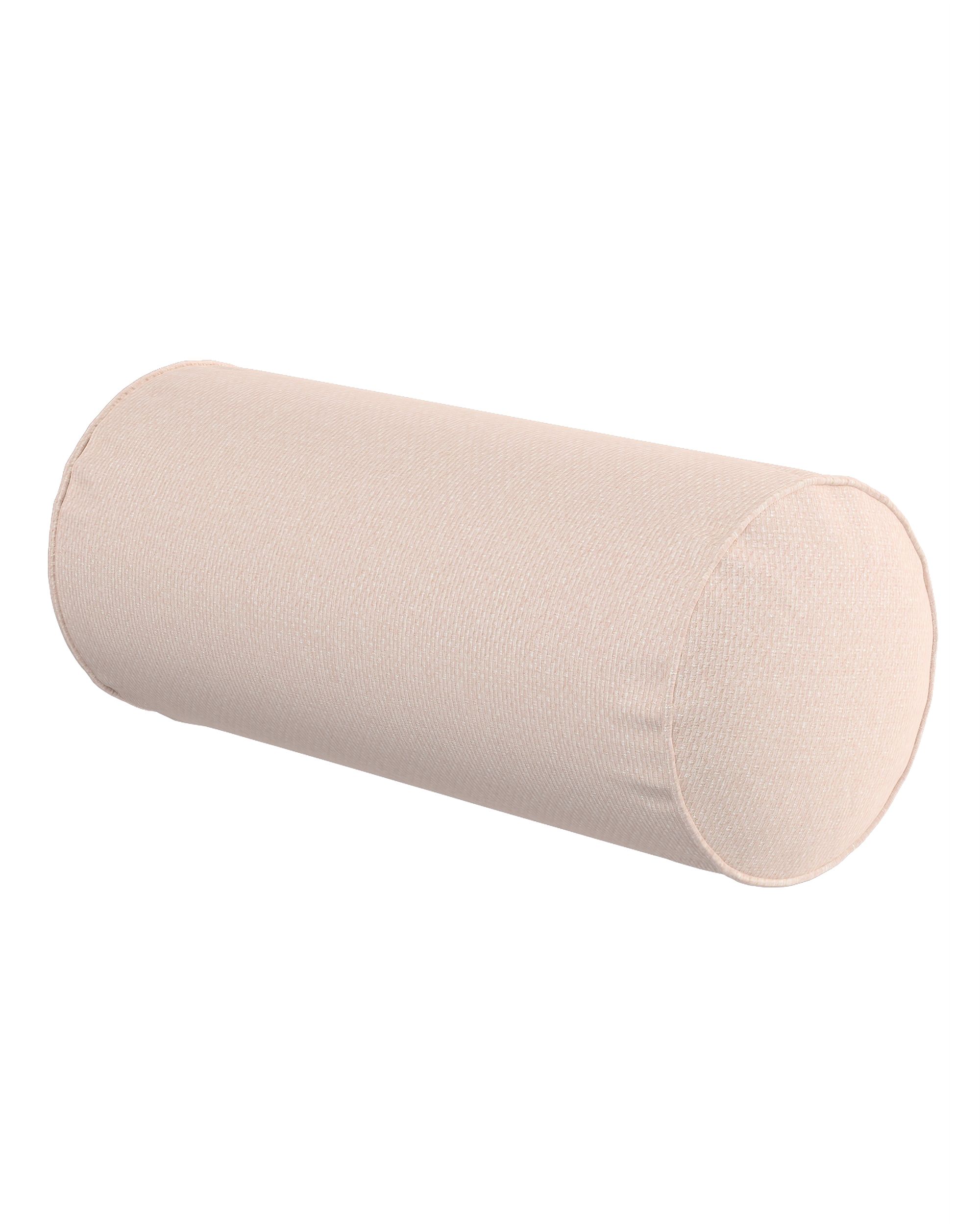 Simple bolster pillow colour pink fabric structured