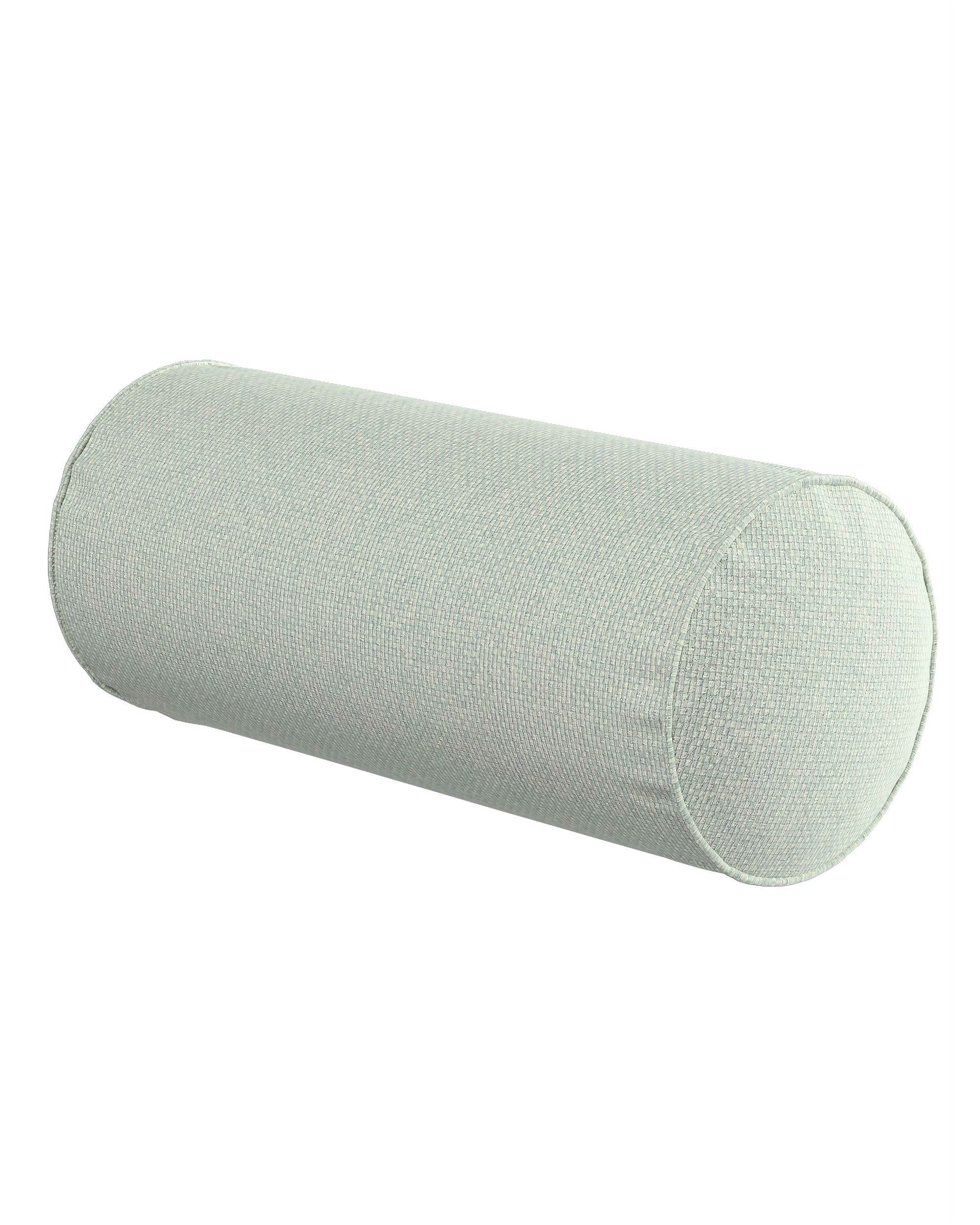Simple bolster pillow colour blue fabric structured