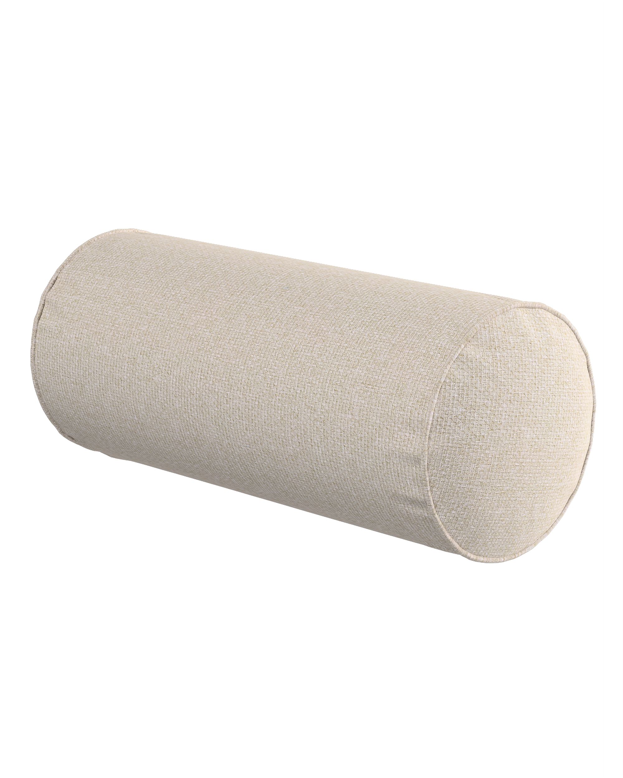 Simple bolster pillow colour grey fabric structured