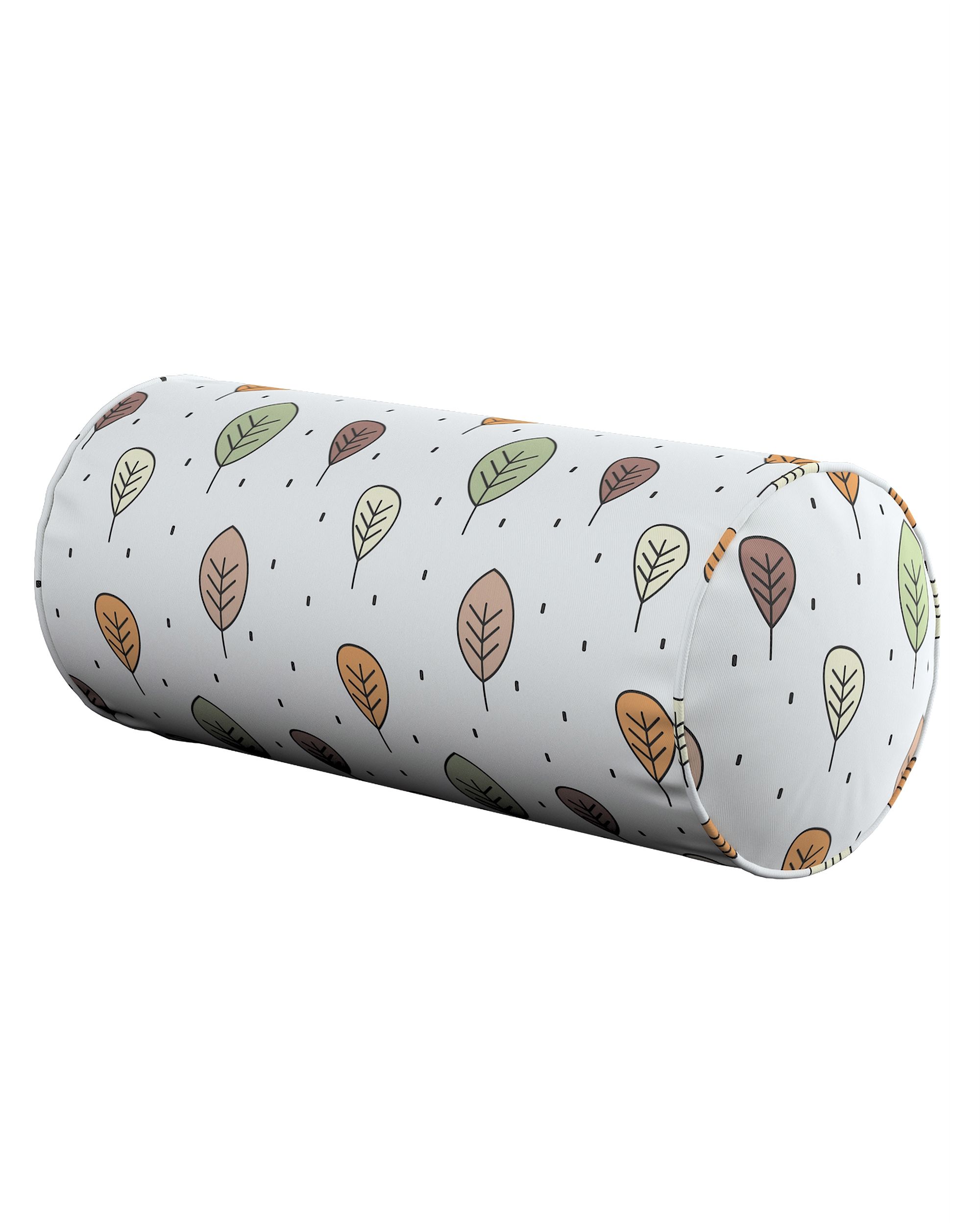 Simple bolster pillow colour brown fabric patterned