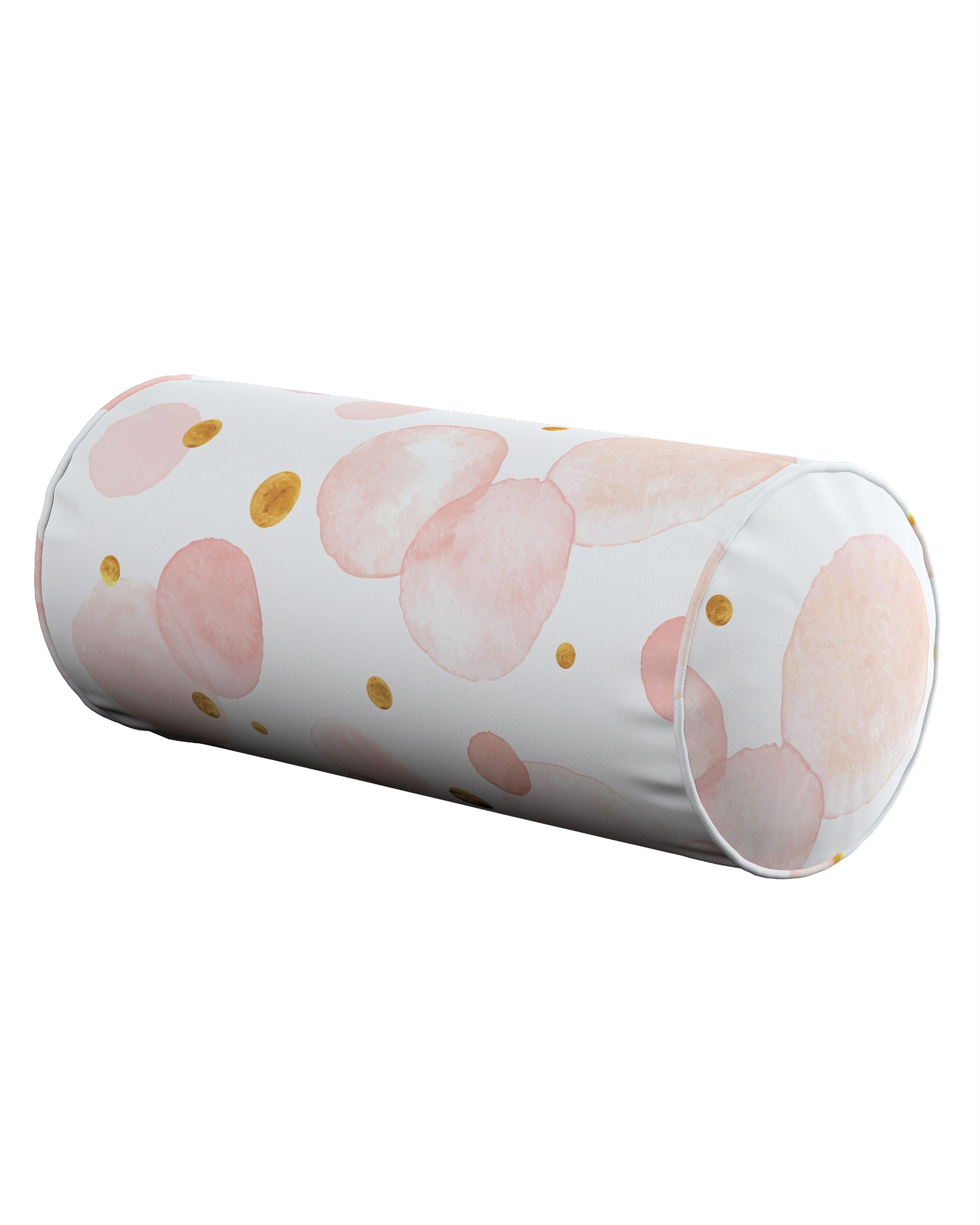 Simple bolster pillow colour pink fabric patterned