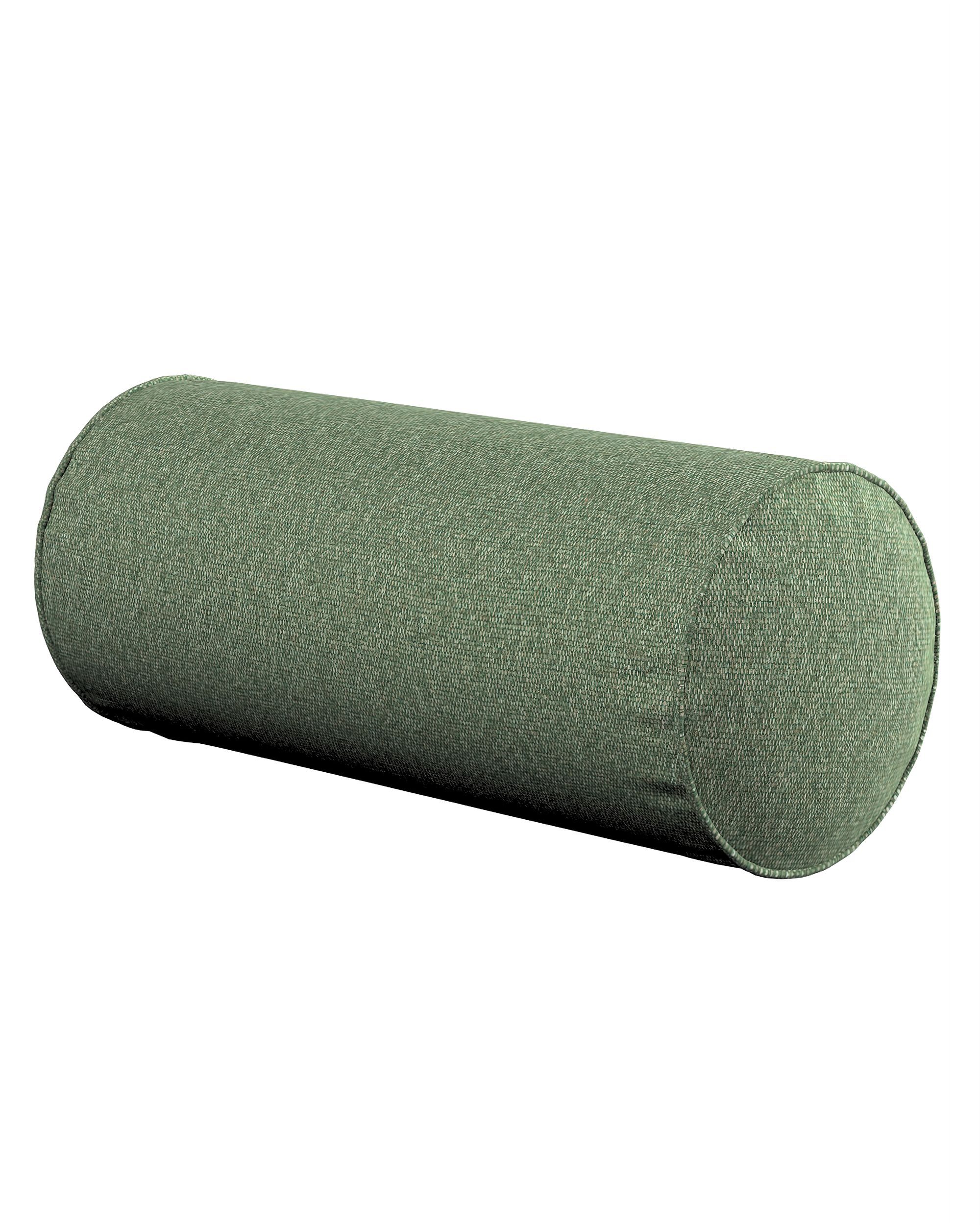 Simple bolster pillow colour green fabric structured