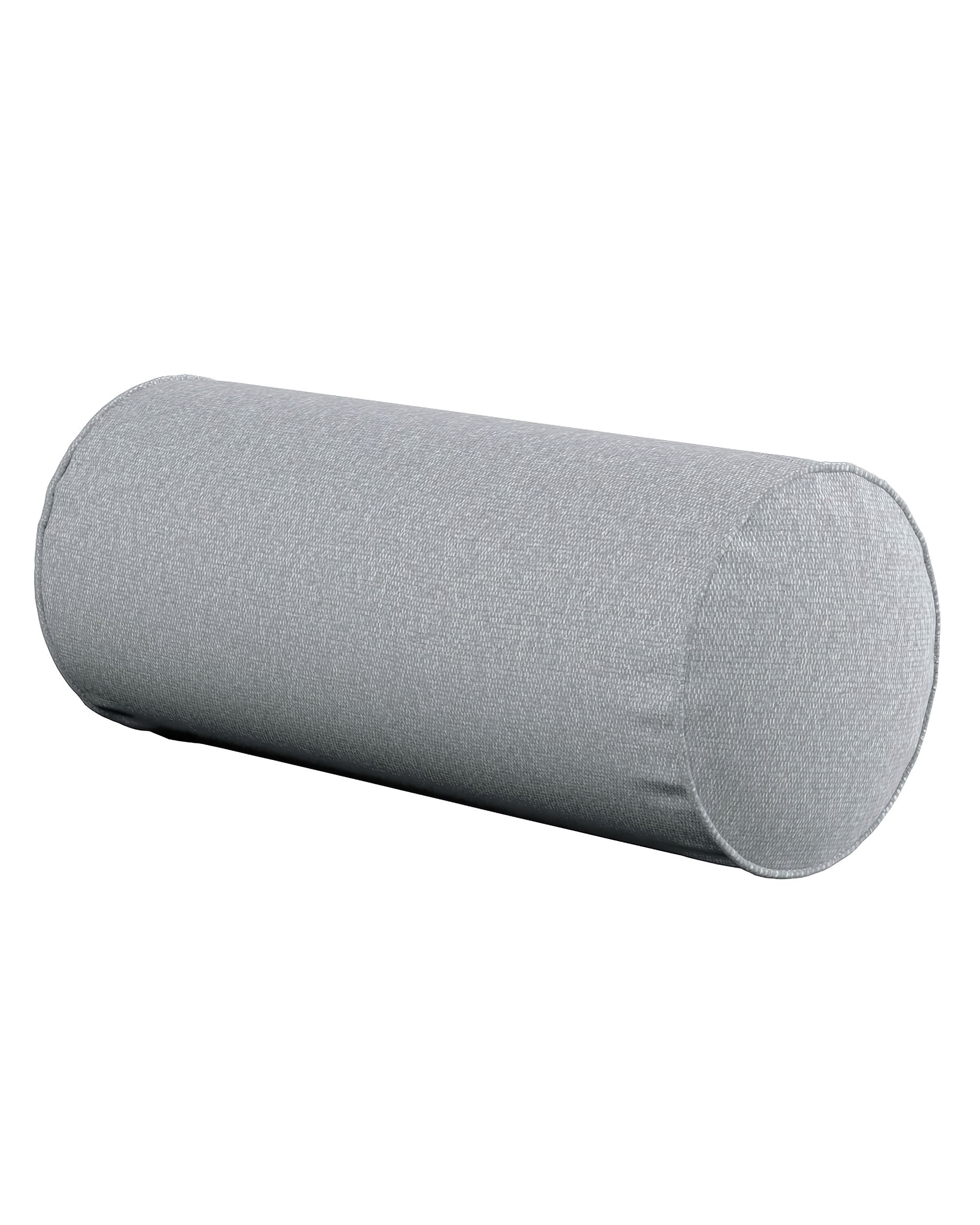Simple bolster pillow colour grey fabric structured