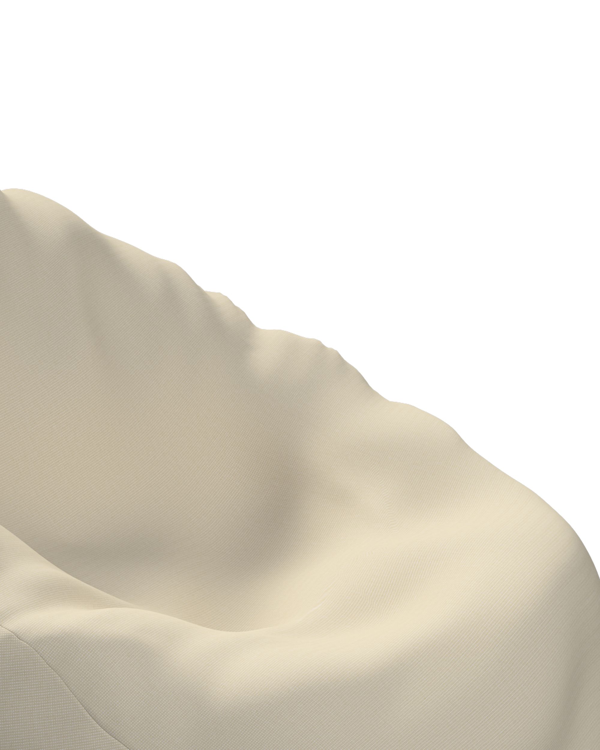 Beanbag colour beige fabric outdoor, structured (hover)